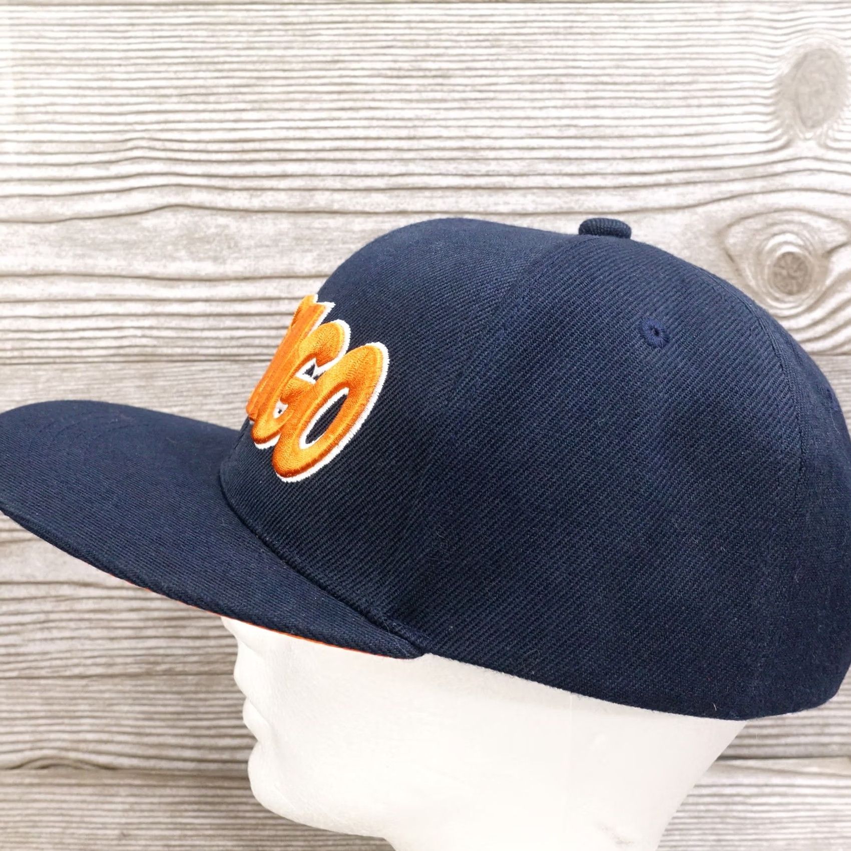 Vintage Six Flags CHICAGO ILLINOIS NAVY BLUE ADJUSTABLE SNAPBACK BASEBALL HAT CAP Size ONE SIZE - 4 Thumbnail