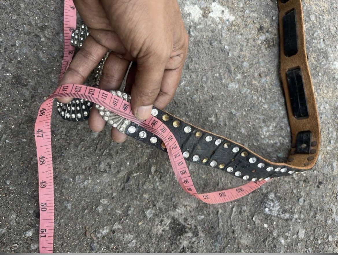 Kapital Y2K Rhinestone Crystal Studded Belt McBling Size 36 - 11 Thumbnail