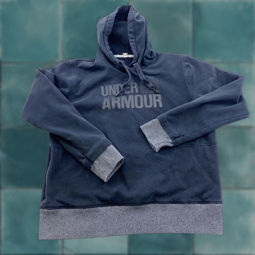 Under Armour Under Armour Hoodie Sweatshirt Mens Large Black Pullover Hooded Regular Fit Long Sleeve Logo Knit Cross Training Hiking Walking Size US L / EU 52-54 / 3 - 1 Thumbnail