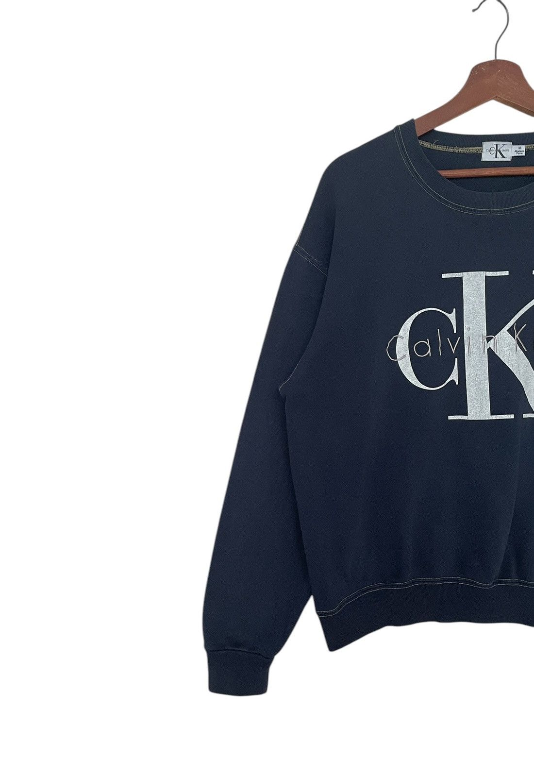 Calvin Klein × Vintage Vintage Brand Calvin Klein Big Logo Sweatshirt 1990s Size US M / EU 48-50 / 2 - 3 Thumbnail