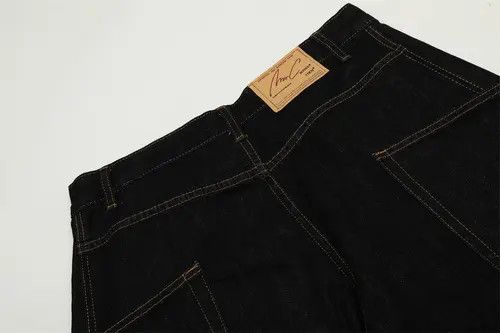 Japanese Brand Men's cargo patchwork wide-leg scimitar jeans Size US 34 / EU 50 - 5 Thumbnail