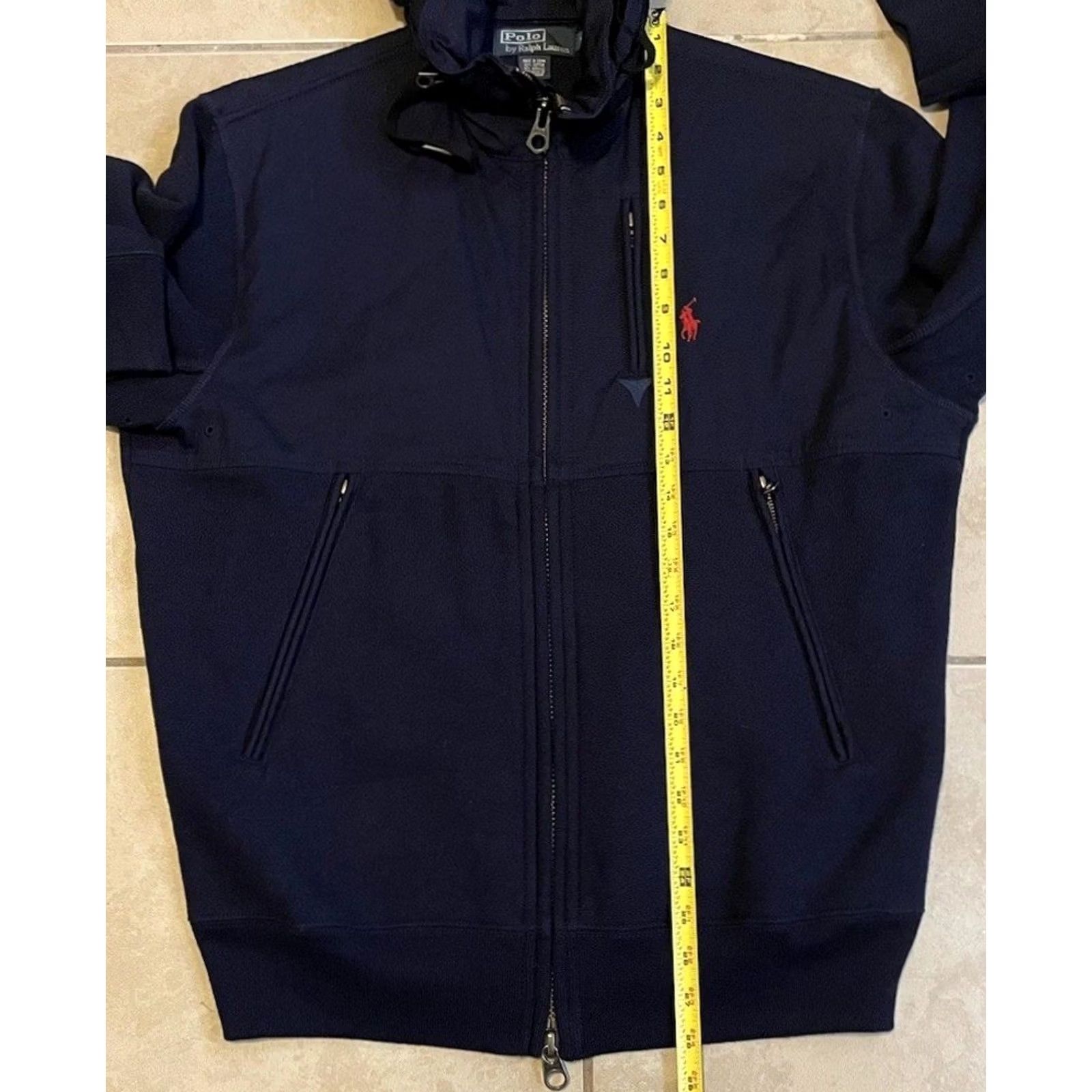 Polo Ralph Lauren VINTAGE Polo Ralph Lauren Hybrid Fleece Jacket M Blue Bomber Jacket Mens Polo Ralph Lauren Sport Stadium 90s Size US M / EU 48-50 / 2 - 7 Thumbnail