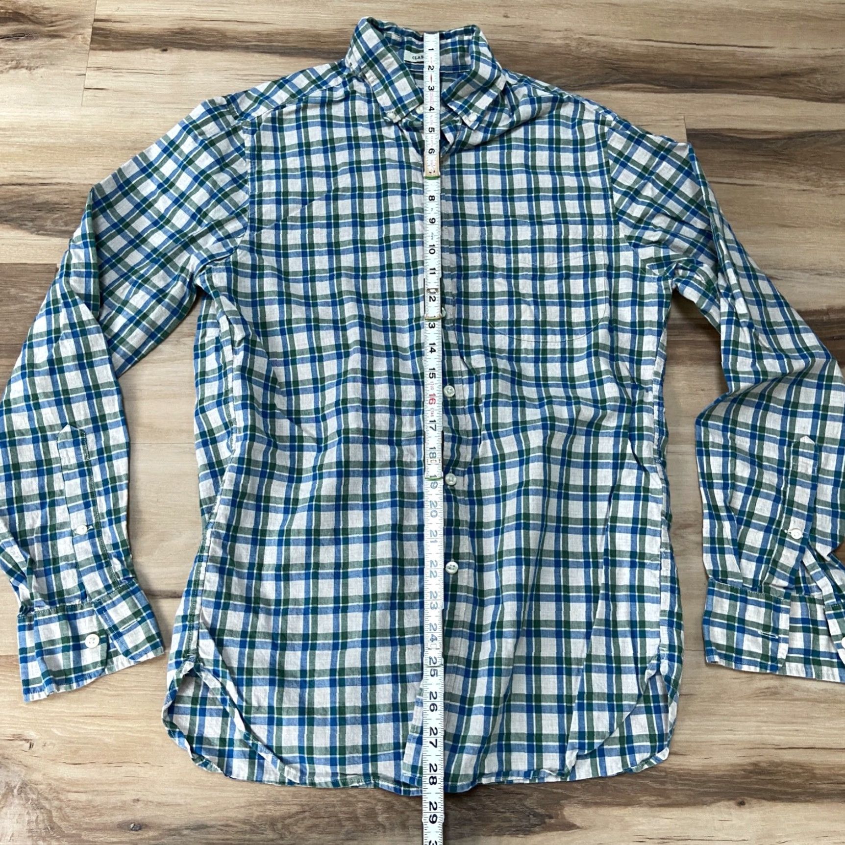 J.Crew J.CREW Shirt Mens XS Blue Green Plaid Classic Fit Button-Down Long Sleeve Size US XS / EU 42 / 0 - 4 Thumbnail