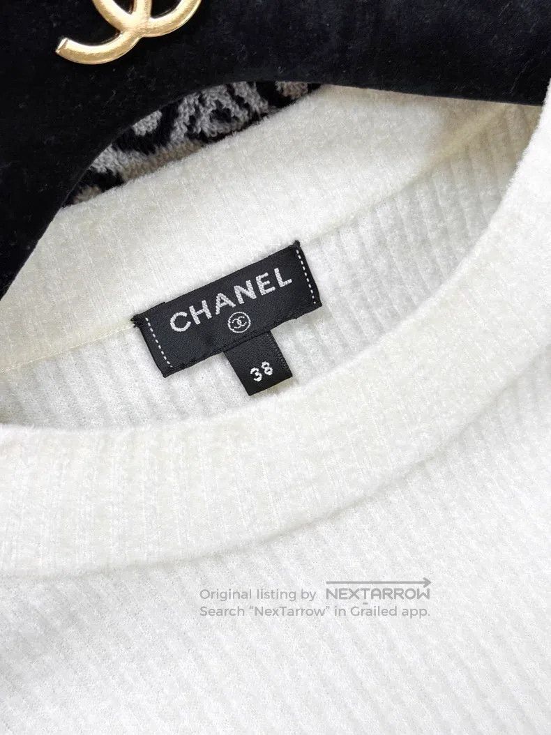 Chanel Chanel Lace stitching black and white color block knitted Size XS / US 0-2 / IT 36-38 - 5 Thumbnail