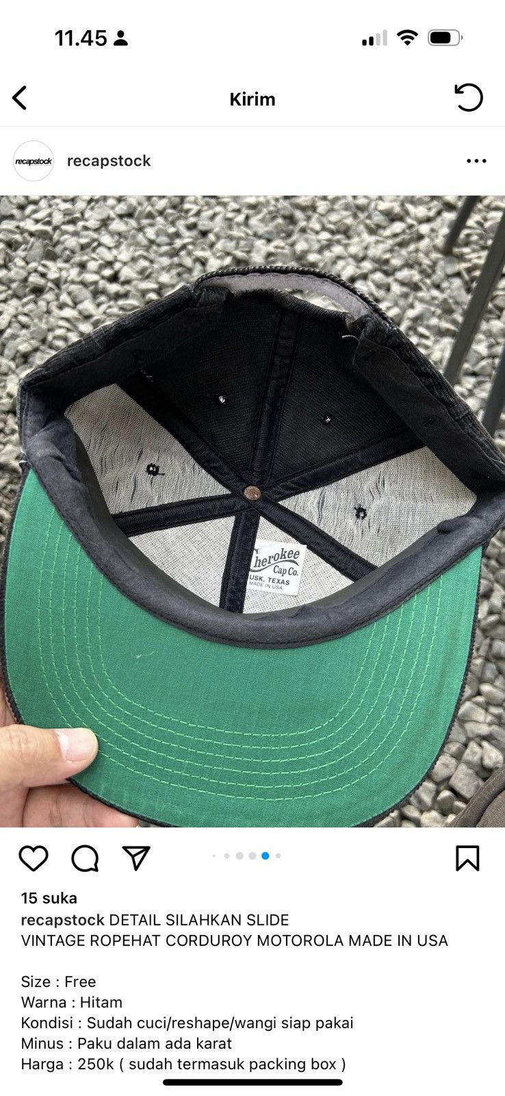 Motorola × Vintage Vintage hat Motorola Size ONE SIZE - 4 Thumbnail