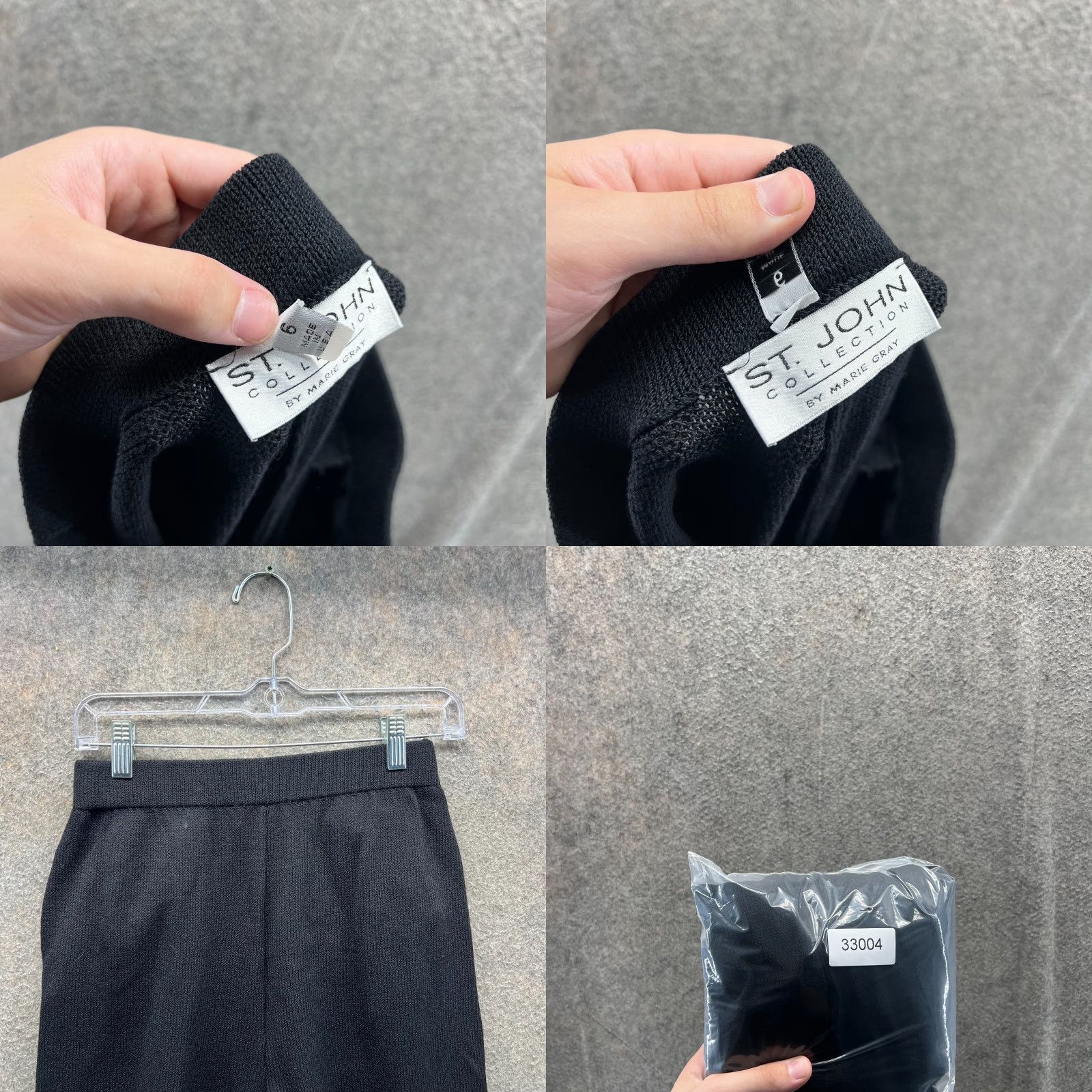 St. John St. John Collection Pants Womens 6 Black Knit High Waist Tapered Classic Wool Dress Pants Mens? Womens Size 28" / US 6 / IT 42 - 8 Thumbnail