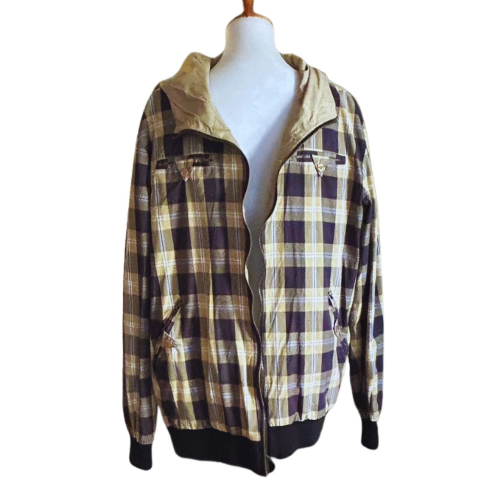Makia Makia Mens Plaid Hood Jacket, Size XL Size US XL / EU 56 / 4 - 5 Thumbnail