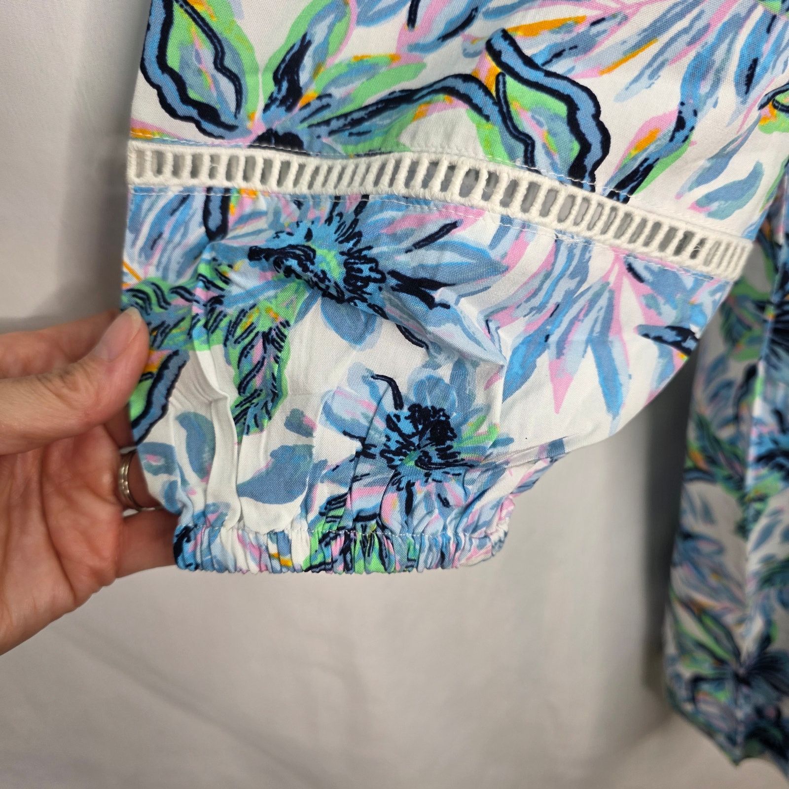 Other Stella Parker Off Shoulder Balloon Sleeve Tropical Dress Size M / US 6-8 / IT 42-44 - 8 Thumbnail