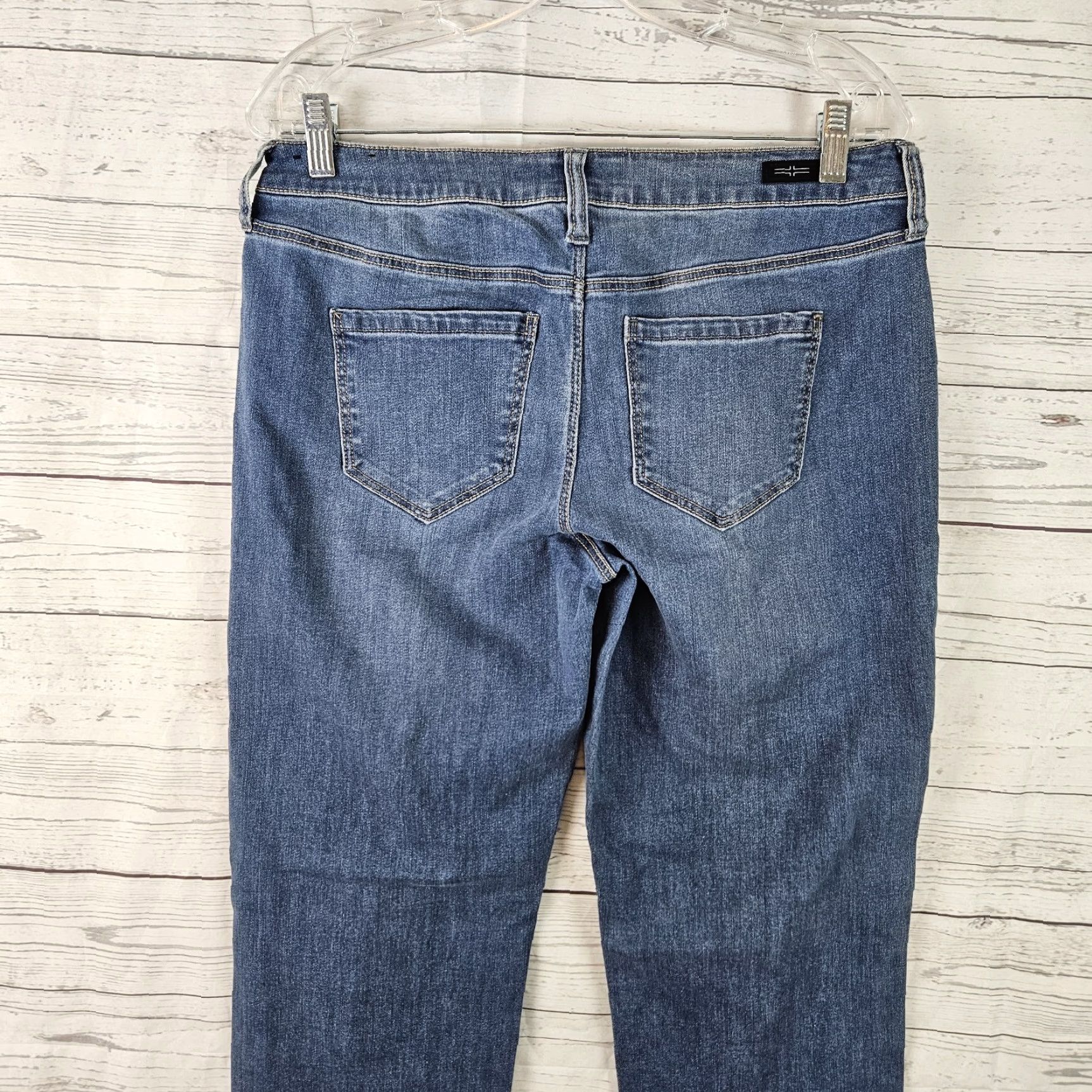 Vintage Liverpool Jeans Womens Sz 10 Blue Distressed Crop Boyfriend Mid Rise Size 32" / US 10 / IT 46 - 4 Thumbnail