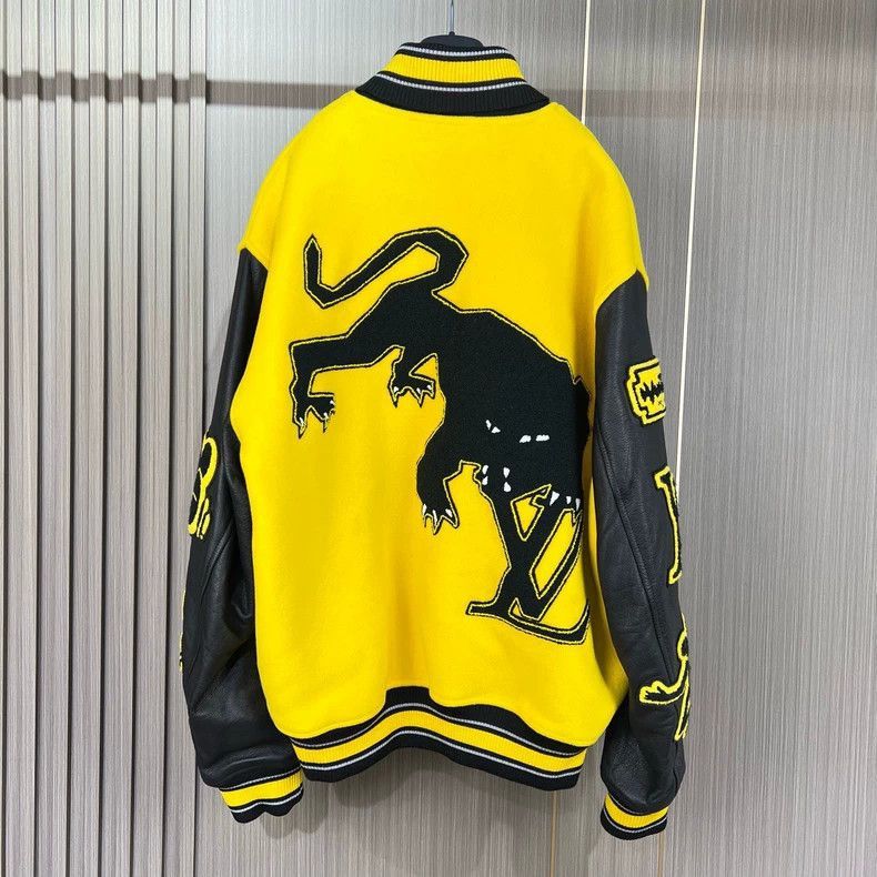Louis Vuitton Louis Vuitton Yellow Wool Jacket with Leather-2506 Size US XXL / EU 58 / 5 - 2 Thumbnail