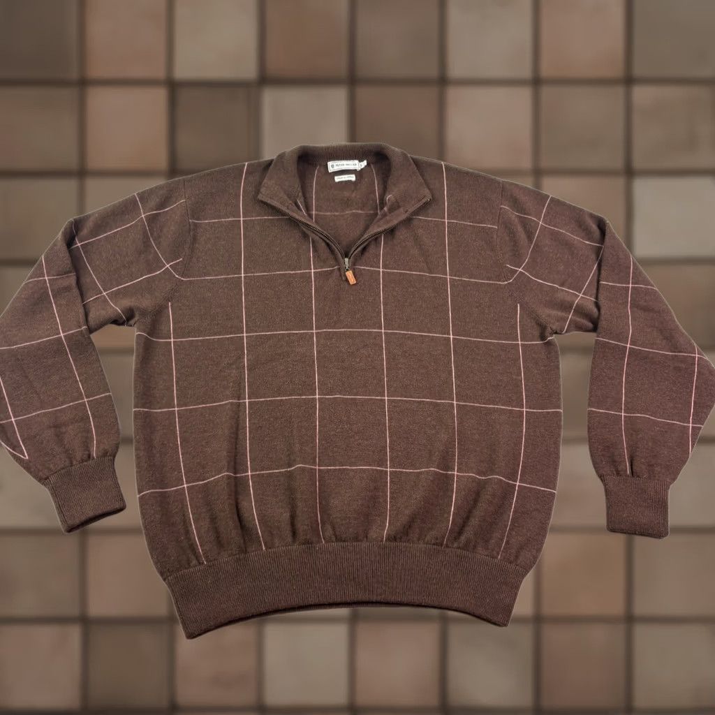 Peter Millar Peter Millar Sweater Men Large Brown 1/4 Zip Pullover Golf Stretch Cashmere Size US L / EU 52-54 / 3 - 1 Thumbnail