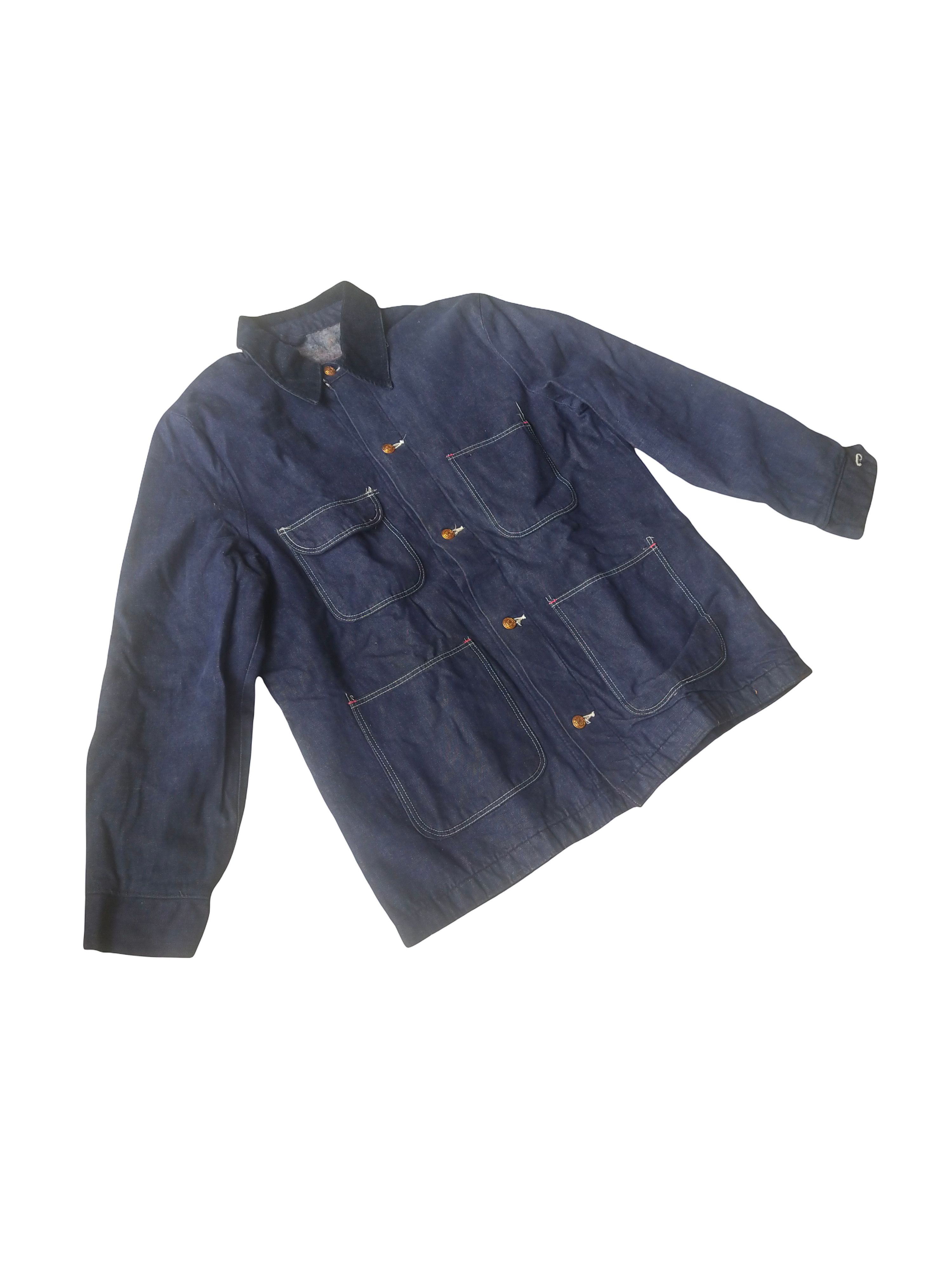 Wrangler 1970s Wrangler Blanket Lined Denim Chore Coat Barn Jacket Size US L / EU 52-54 / 3 - 2 Thumbnail