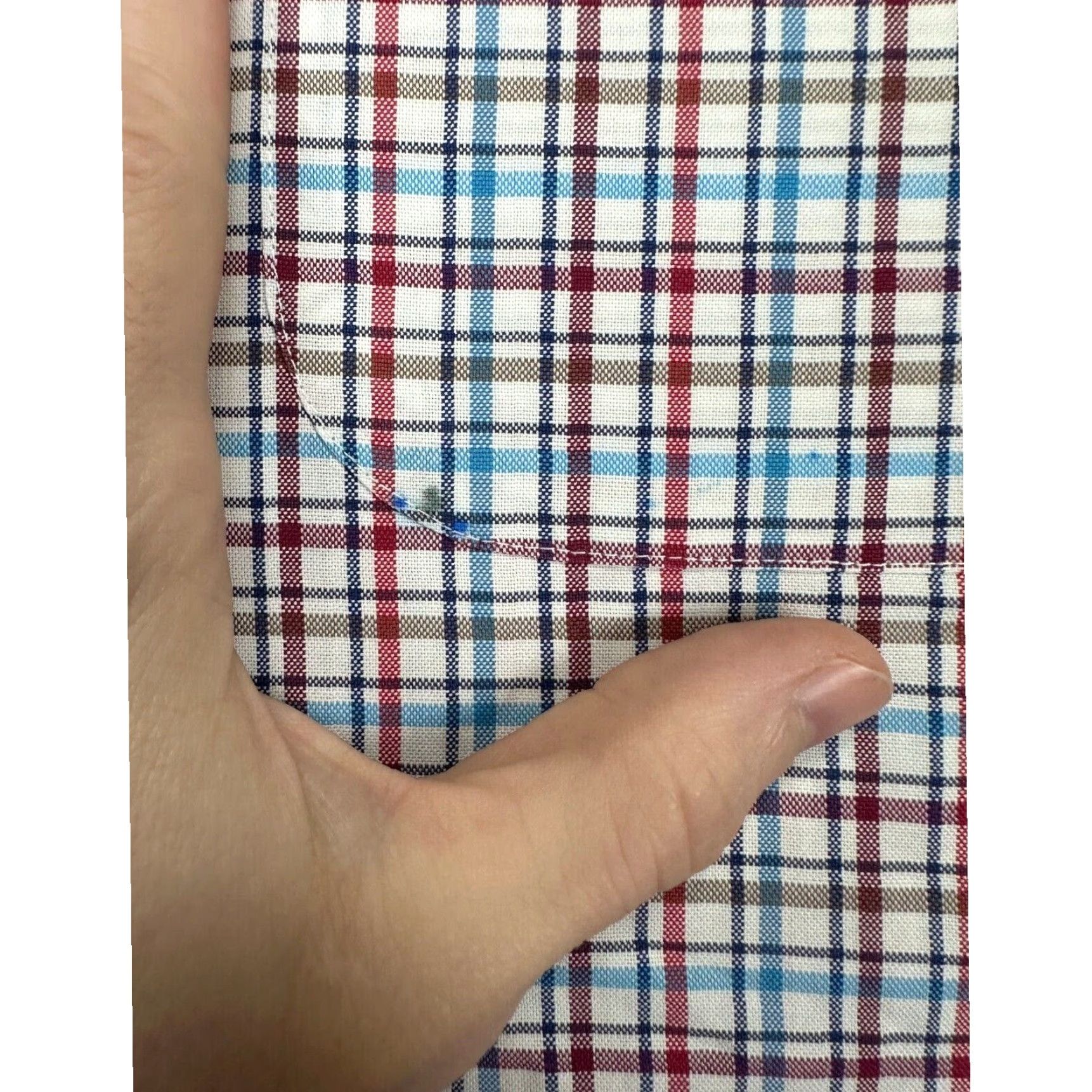 Peter Millar Peter Millar Button Up Shirt Mens XL White Blue Red Plaid Long Sleeve Pockets Size US XL / EU 56 / 4 - 6 Thumbnail