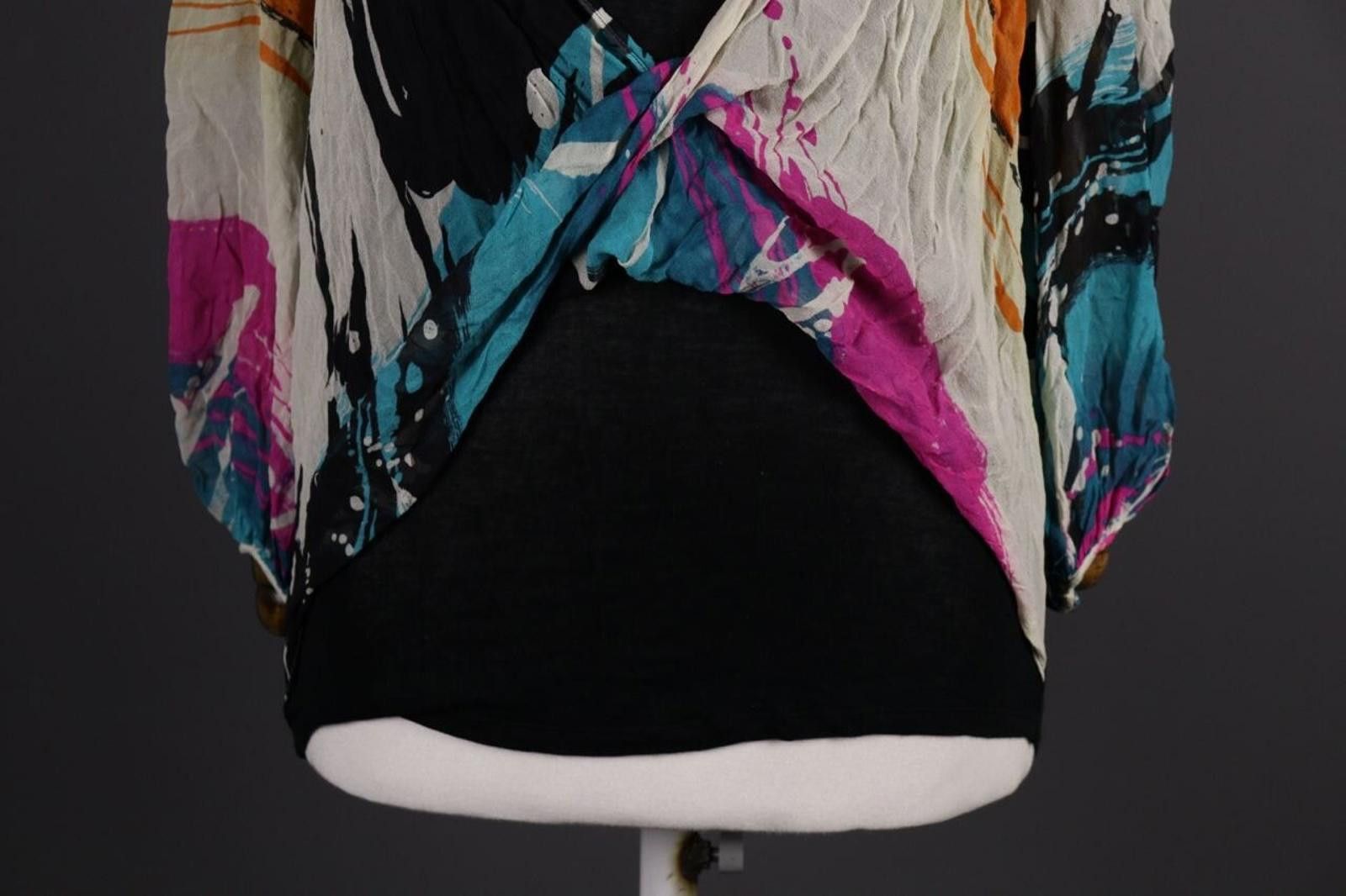 Custo Barcelona CUSTO BARCELONA Multicolor Abstract Silk Top Shirt Size 2 Size XS / US 0-2 / IT 36-38 - 2 Thumbnail