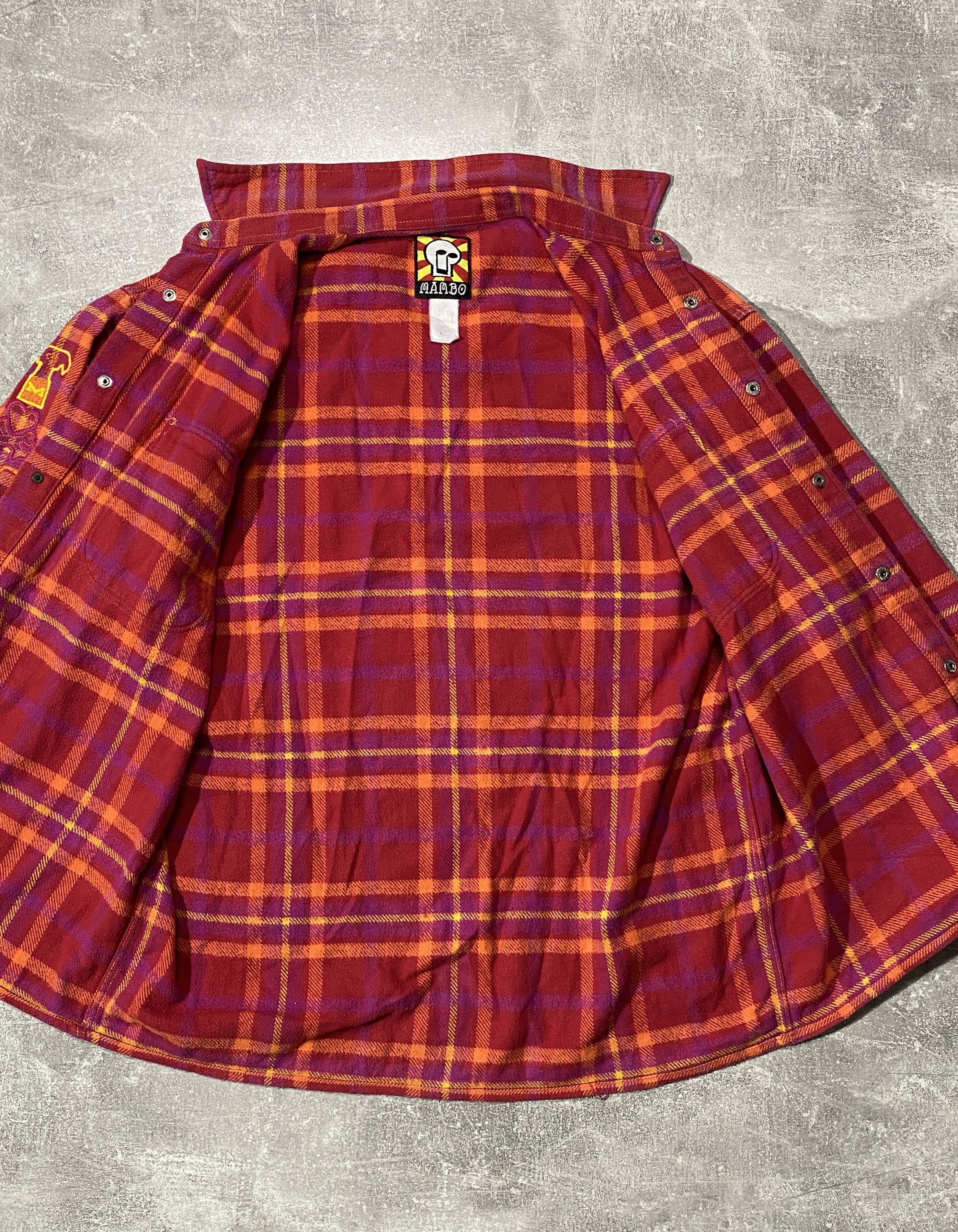 Mambo Vintage 90s MAMBO Cotton Platted Flannel Shirt Size US M / EU 48-50 / 2 - 3 Thumbnail
