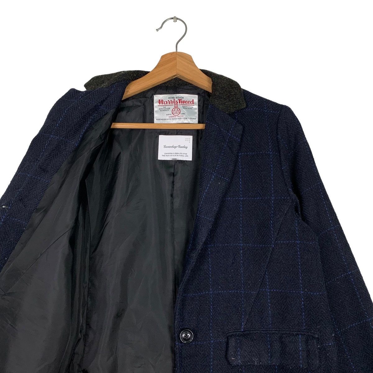 Harris Tweed SEVENDAYS-SUNDAY HARRIS TWEED CHECKED COAT #0197-C10 Size US M / EU 48-50 / 2 - 11 Thumbnail
