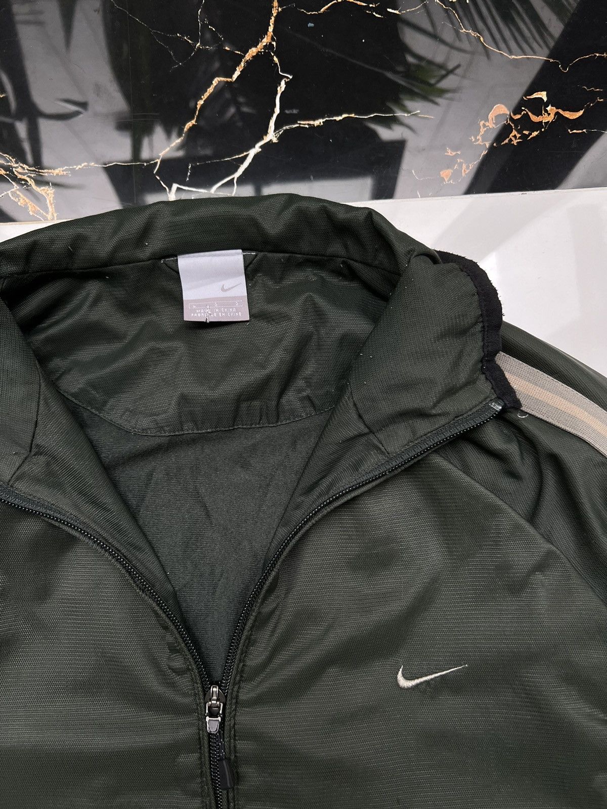 Nike × Vintage 90's NIKE RARE SWOOSH LOGO TRACK JACKET Y2K Size US L / EU 52-54 / 3 - 7 Thumbnail