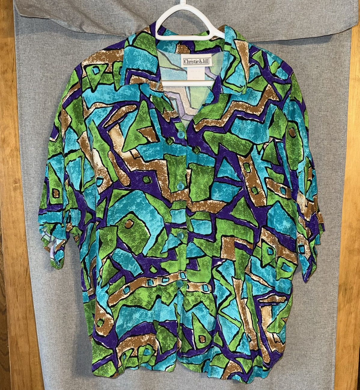 Other Vintage Christie & Jill size medium green button up shirt Size M / US 6-8 / IT 42-44 - 1 Thumbnail