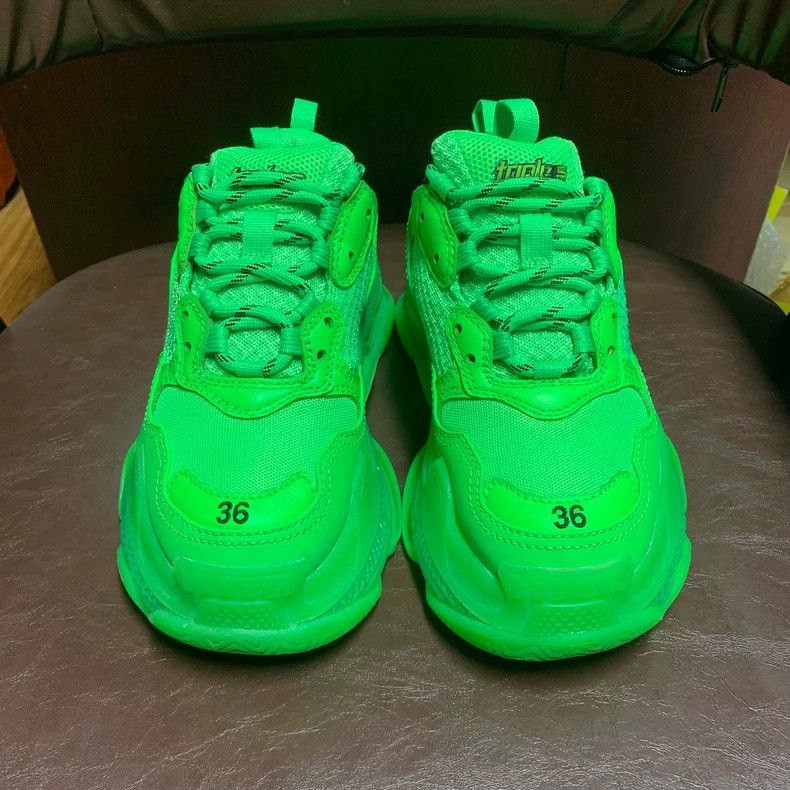 Balenciaga Balenciaga size 36 Triples Fluorescent Green Daddy Shoes 25 Size US 5 / EU 37 - 2 Thumbnail