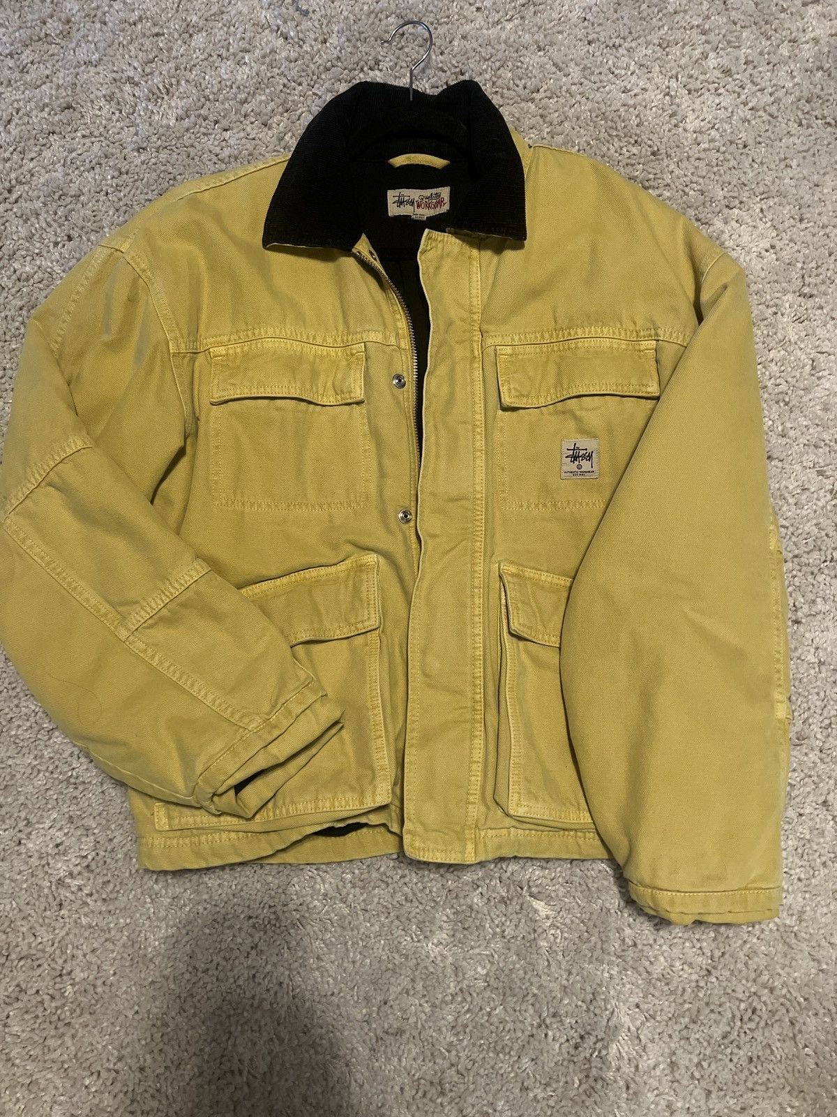 STUSSY/WASHED CANVAS SHOP JACKET Mサイズ - カバーオール