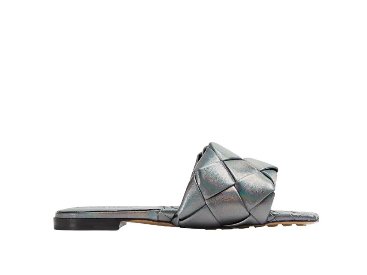 Bottega Veneta o1n1vont1224 Lido Flats in Slate Grey Size US 11.5 / IT 41.5 - 1 Thumbnail