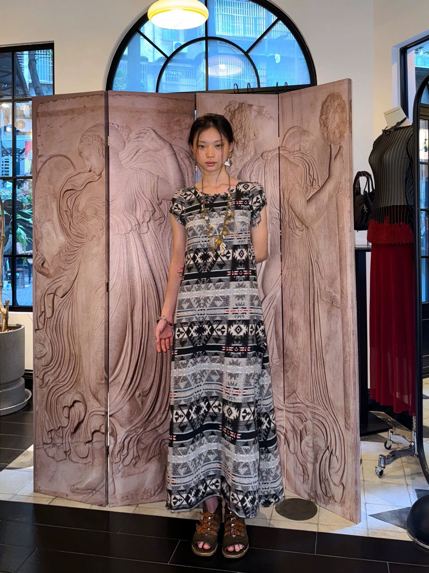 Kapital Kapital Vintage Wool Navajo Puff-Sleeve Slit Long Dress Size XS / US 0-2 / IT 36-38 - 5 Thumbnail