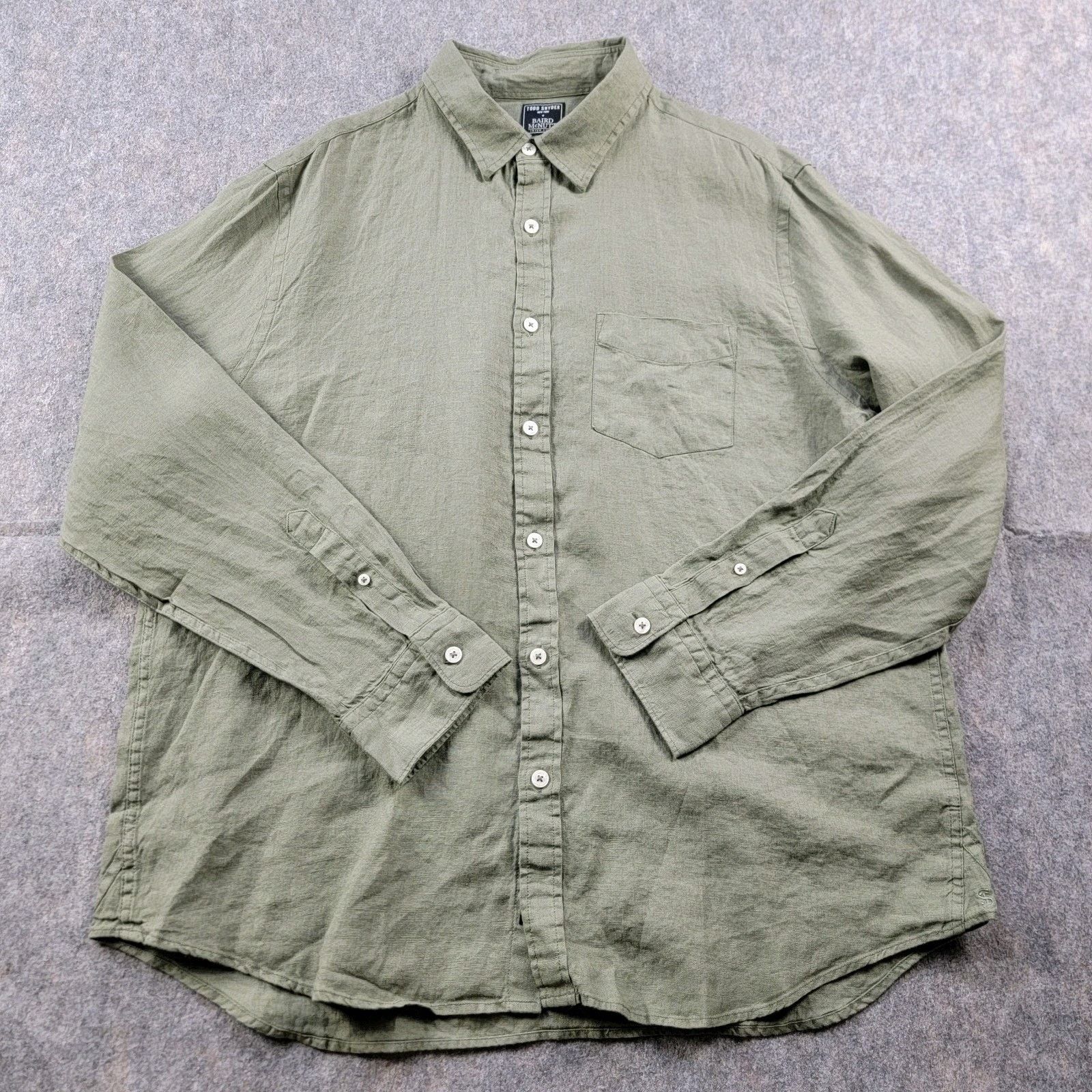Todd Snyder Todd Snyder Linen Slim Fit Button Down Shirt *Read* Size US XXL / EU 58 / 5 - 2 Thumbnail