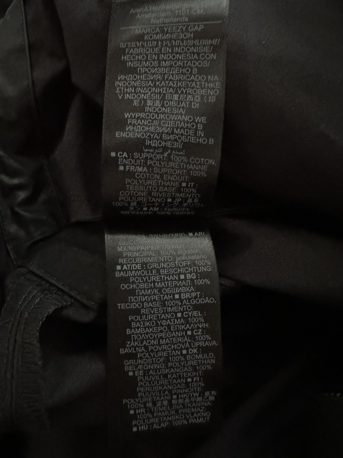 Balenciaga × Gap × Yeezy YGEBB 2022 Coated Cotton Overalls In Black Size US 29 - 7 Thumbnail