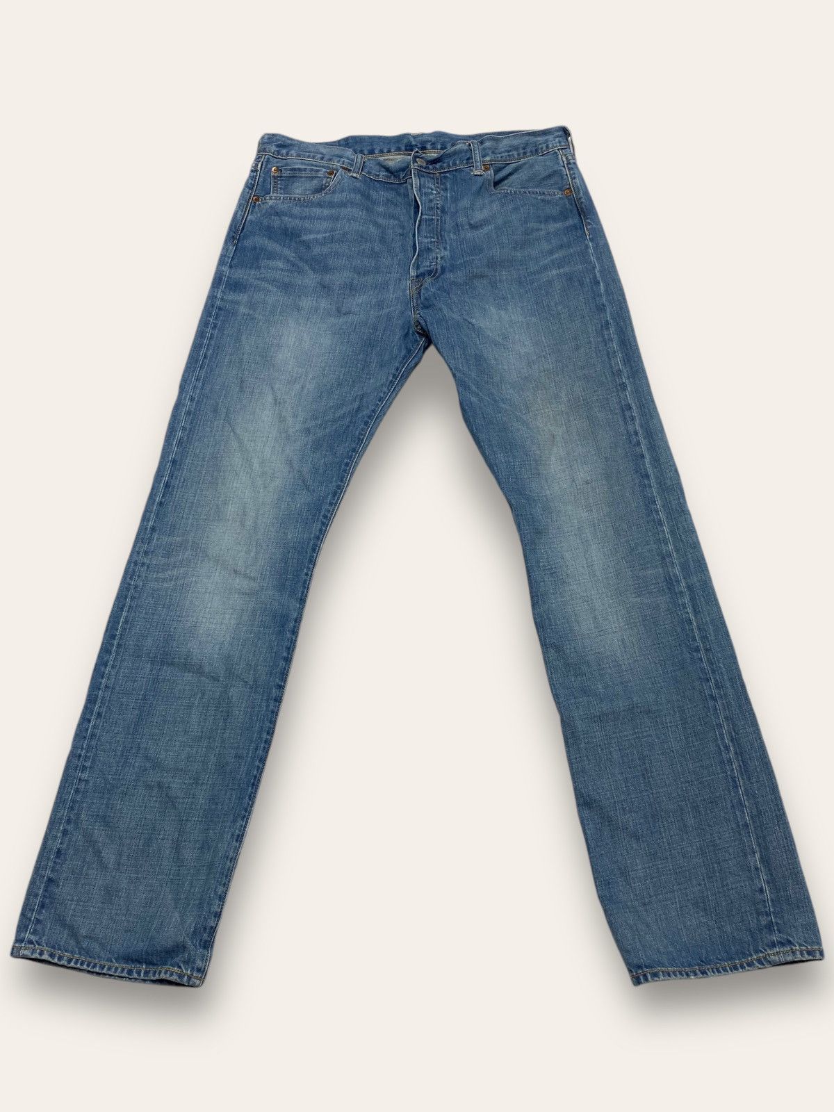 Jean Vintage LEVIS Blue Denim Jeans 501 W37 L34 Size US 37 - 2 Thumbnail