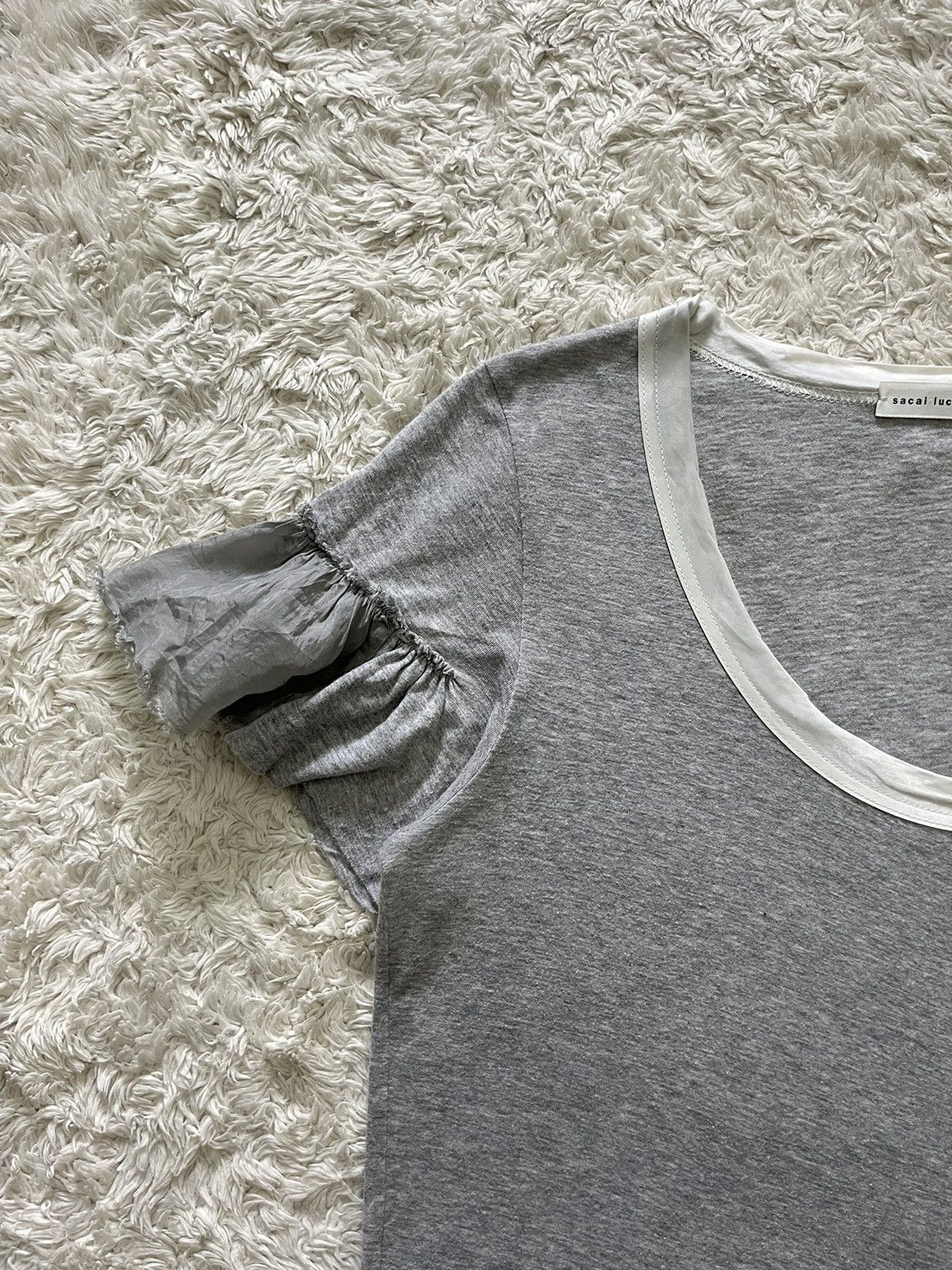 Sacai sacai luck sleeve switching gather pocket t-shirt Size XS / US 0-2 / IT 36-38 - 2 Thumbnail