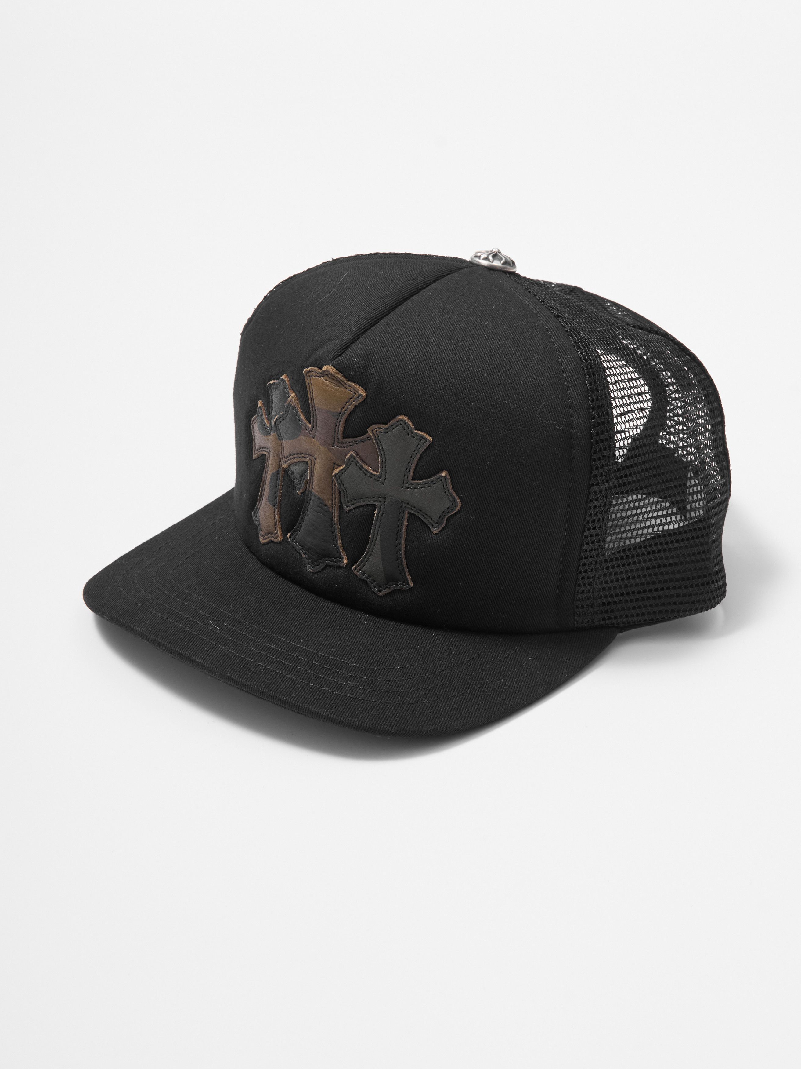 Chrome Hearts Chrome Hearts Cemetery Leather Patch Camo Trucker Hat black Size ONE SIZE - 2 Thumbnail
