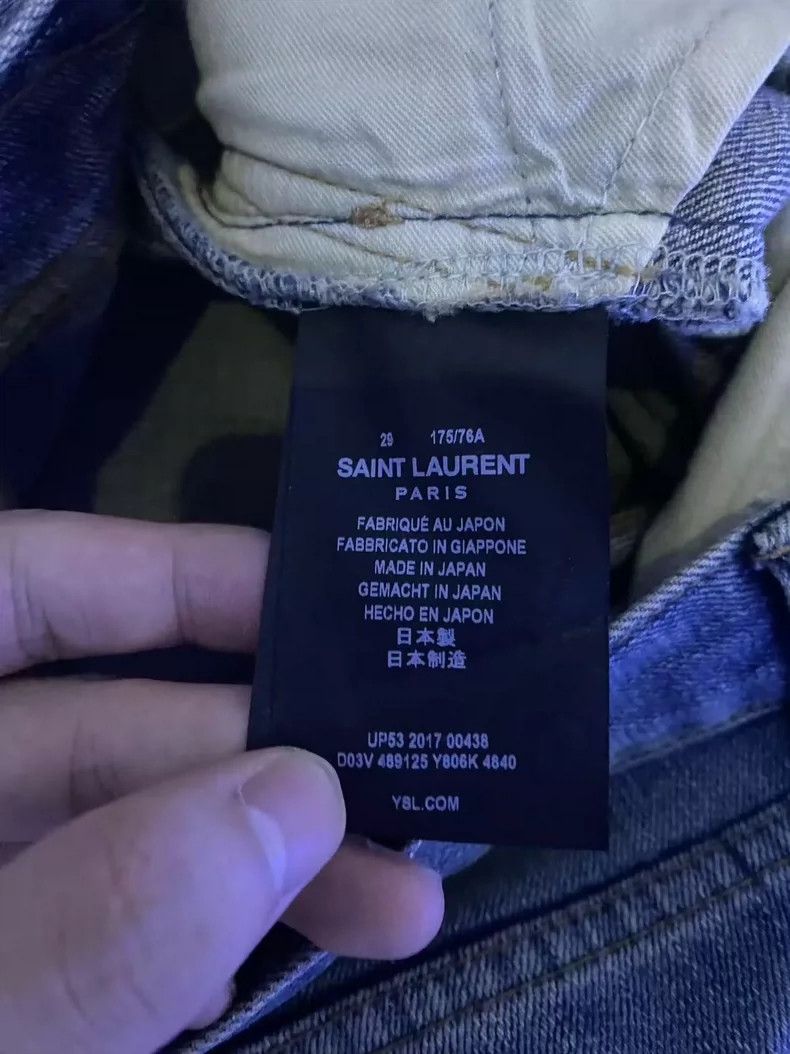 Saint Laurent Paris Saint Laurent Paris One-Knee Ghost Claw Destruction Jeans Size US 29 - 3 Thumbnail