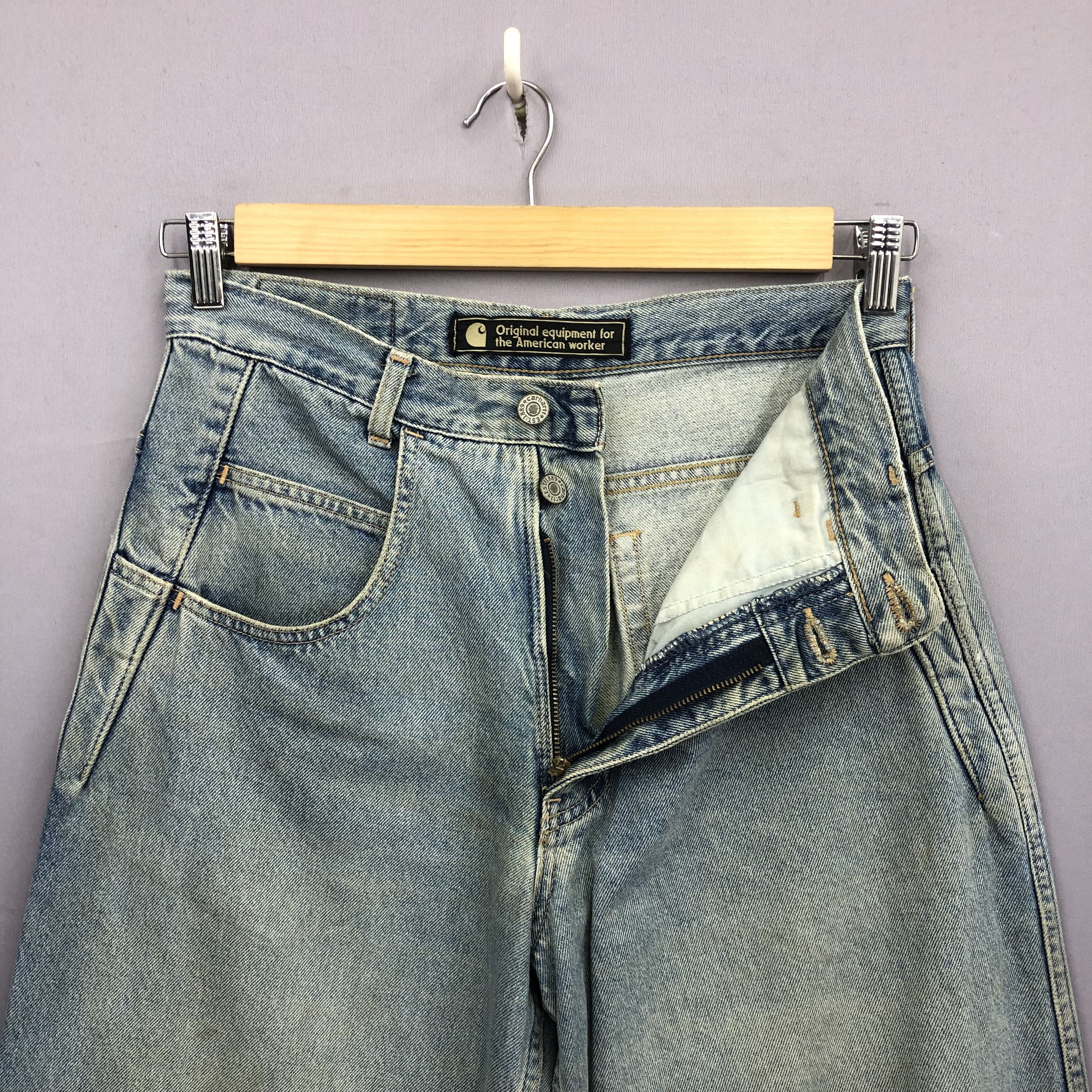 Carhartt Crazy Vintage Y2K/2000s Carhartt Baggy Faded Jeans Denim Size US 30 / EU 46 - 8 Thumbnail