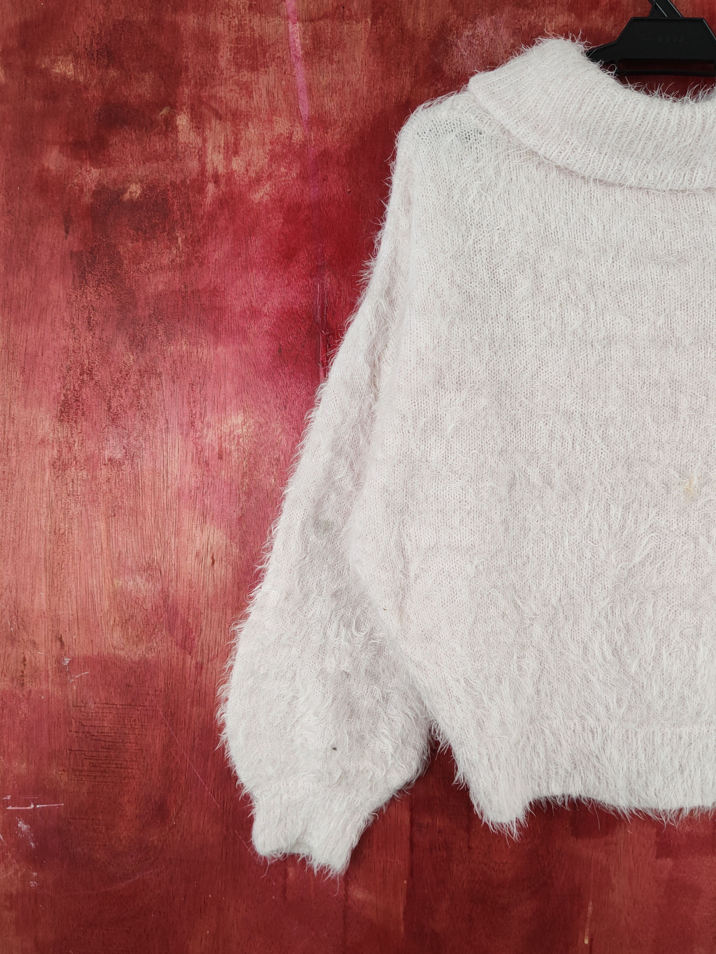 Vintage Ray Cassin Favori Pink Fur Mohair Knitwear #S2006 Size L / US 10 / IT 46 - 8 Thumbnail