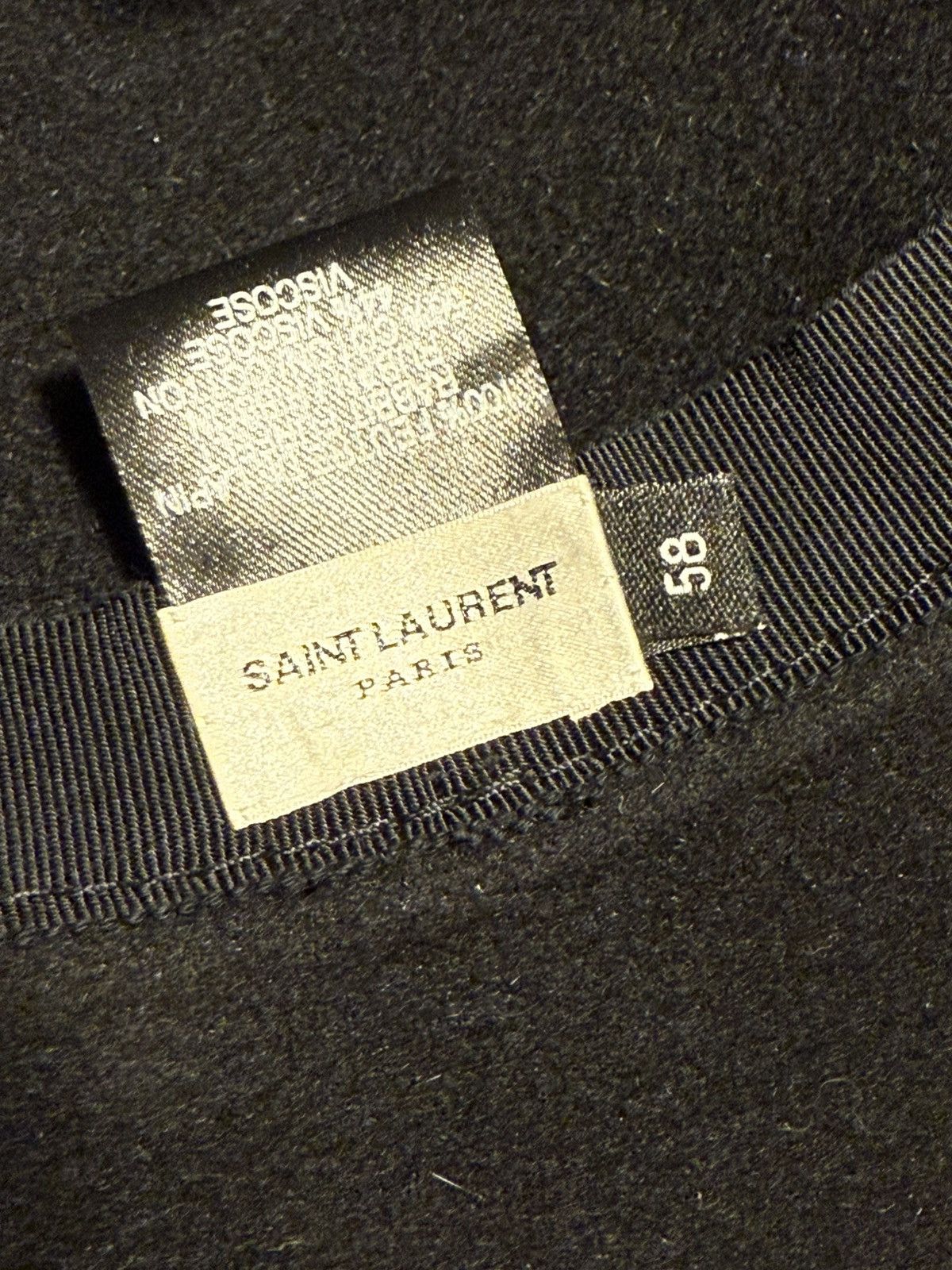 Saint Laurent Paris SS13 Saint Laurent fedora Hedi Slimane rabbit 58 tassel bow Size ONE SIZE - 4 Thumbnail