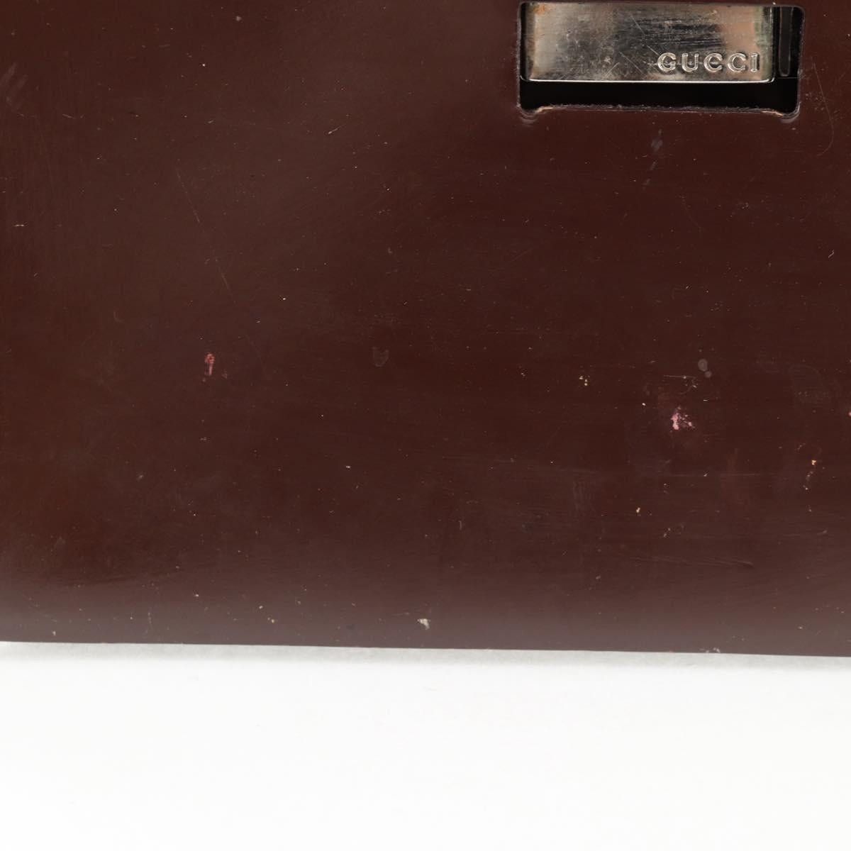 Gucci GUCCI Shoulder Bag Patent Leather Brown Silver 002 2046 002 Size ONE SIZE - 3 Thumbnail