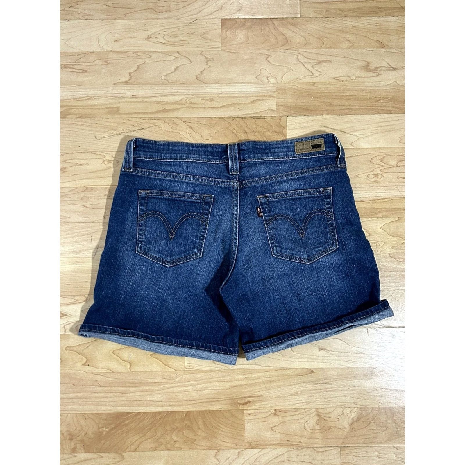 Levi's Levi's Bermuda Shorts Dark Wash size 28 Womens Regular Mid Rise Cotton Polyester Elastane Denim Logo Breathable Stretch Size 28" / US 6 / IT 42 - 2 Thumbnail