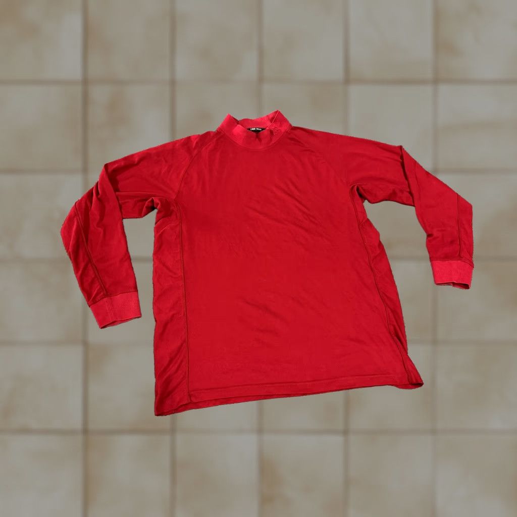 Vintage Zero Restriction Mock Neck Top Mens L Red Geometric Long Sleeve Pullover Casual Embroidered All Seasons Lightweight Stretch Size US L / EU 52-54 / 3 - 1 Thumbnail