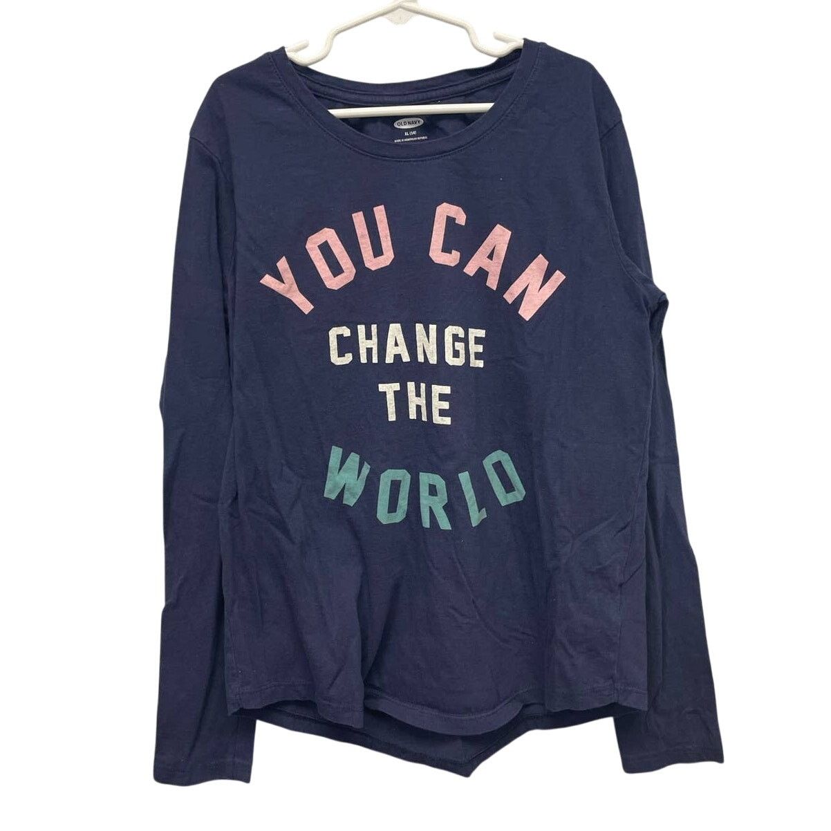Old Navy Old Navy Girls XL (14) Long Sleeve Cotton Crew Neck Tee Size XL / US 12-14 / IT 48-50 - 1 Thumbnail