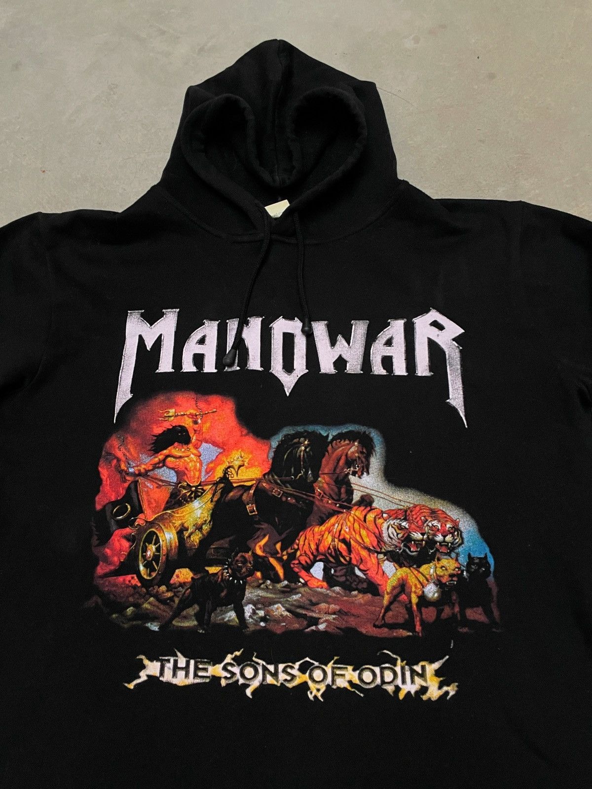 Vintage Manowar The Sons of Odin Double Print Hoodie XXL Size US XXL / EU 58 / 5 - 3 Thumbnail
