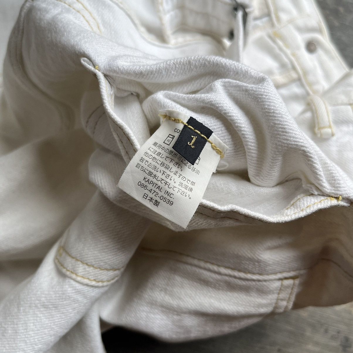 Japanese Brand × Kapital × Vintage Kapital inc buckle back white denim Size US 29 - 7 Thumbnail