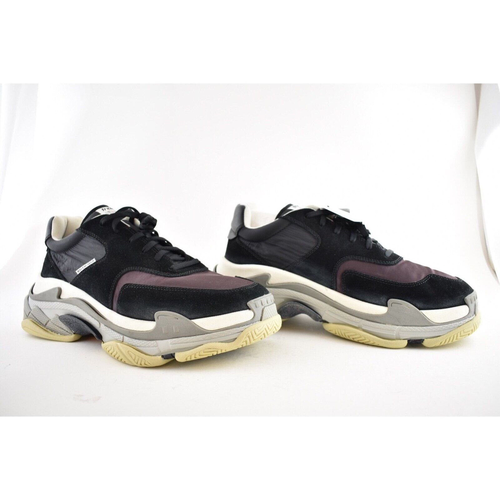 Balenciaga Balenciaga Triple S Mens V2 Black Burgundy Nylon Speed Size US 12 / EU 45 - 2 Thumbnail