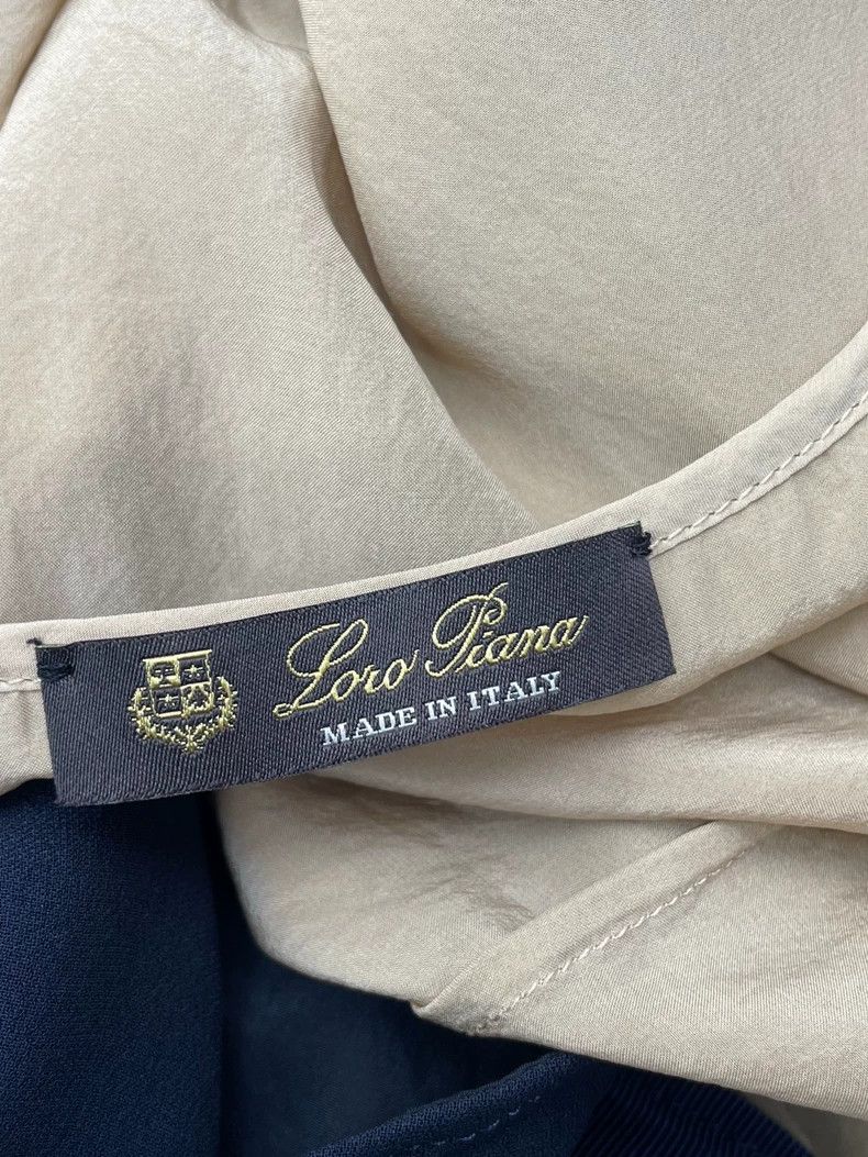 Loro Piana LORO PIANA Blue Tibetan silk dress Size L / US 10 / IT 46 - 7 Thumbnail