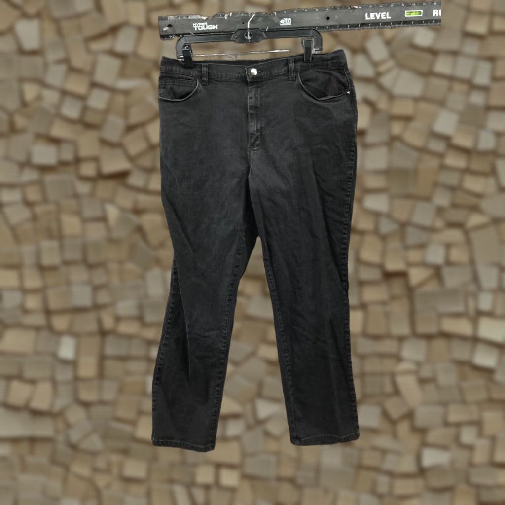 Lee Lee Relaxed Fit Jeans Womens Size 16 Dark Wash Black Denim High Rise 5-Pocket Pocket Jeans Mens? Womens Size 38" / US 16 / IT 52 - 1 Thumbnail