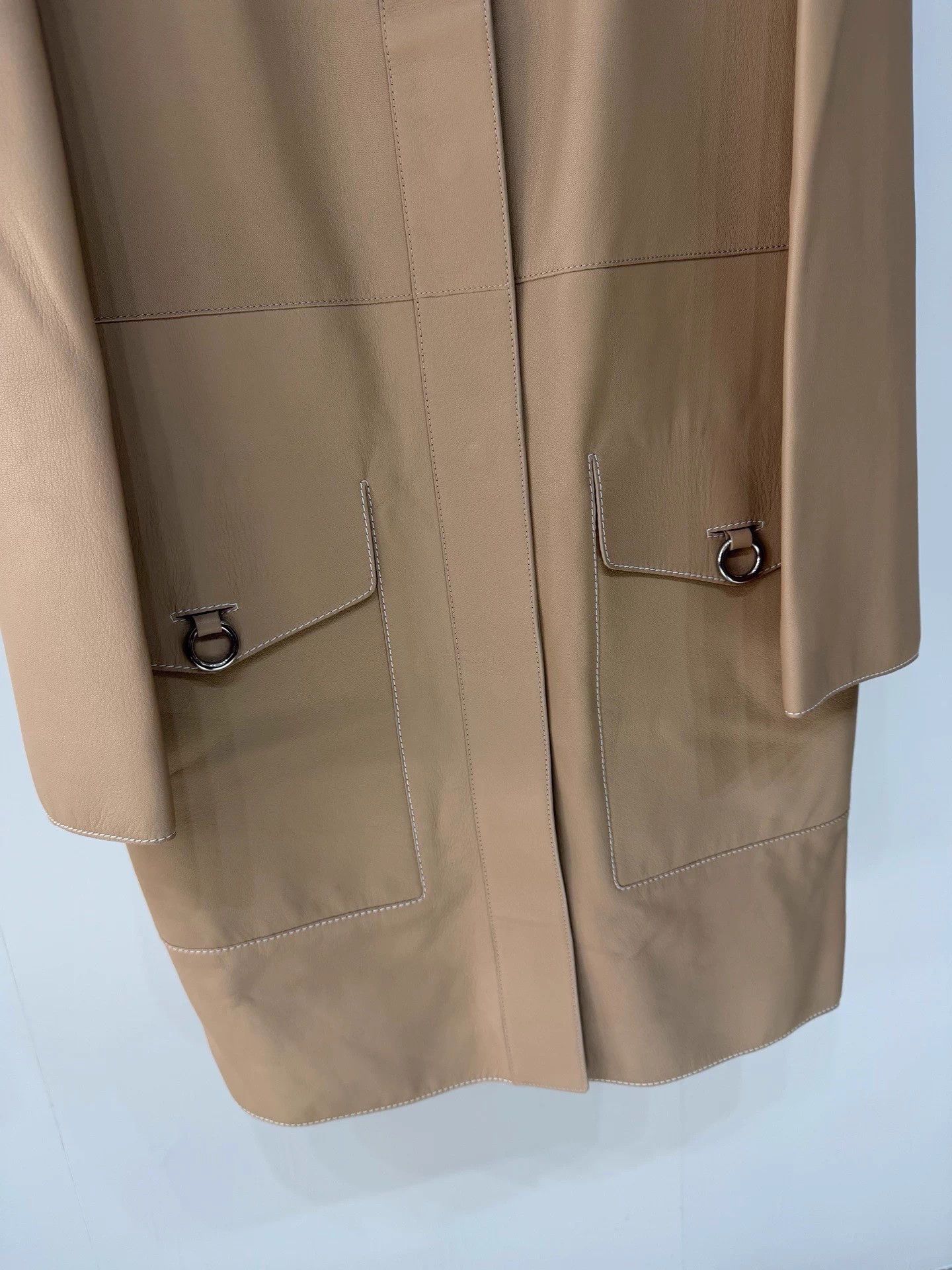 Hermes Hermes taupe leather jacket NWT size 34 Size XS / US 0-2 / IT 36-38 - 2 Thumbnail