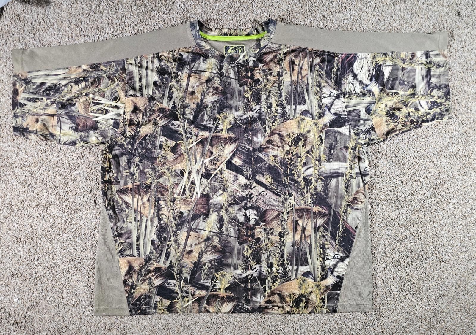 Other Men's Fishouflage 3XL Camo/Bass Riptide Shirt UPF 40+ Size ONE SIZE - 1 Thumbnail