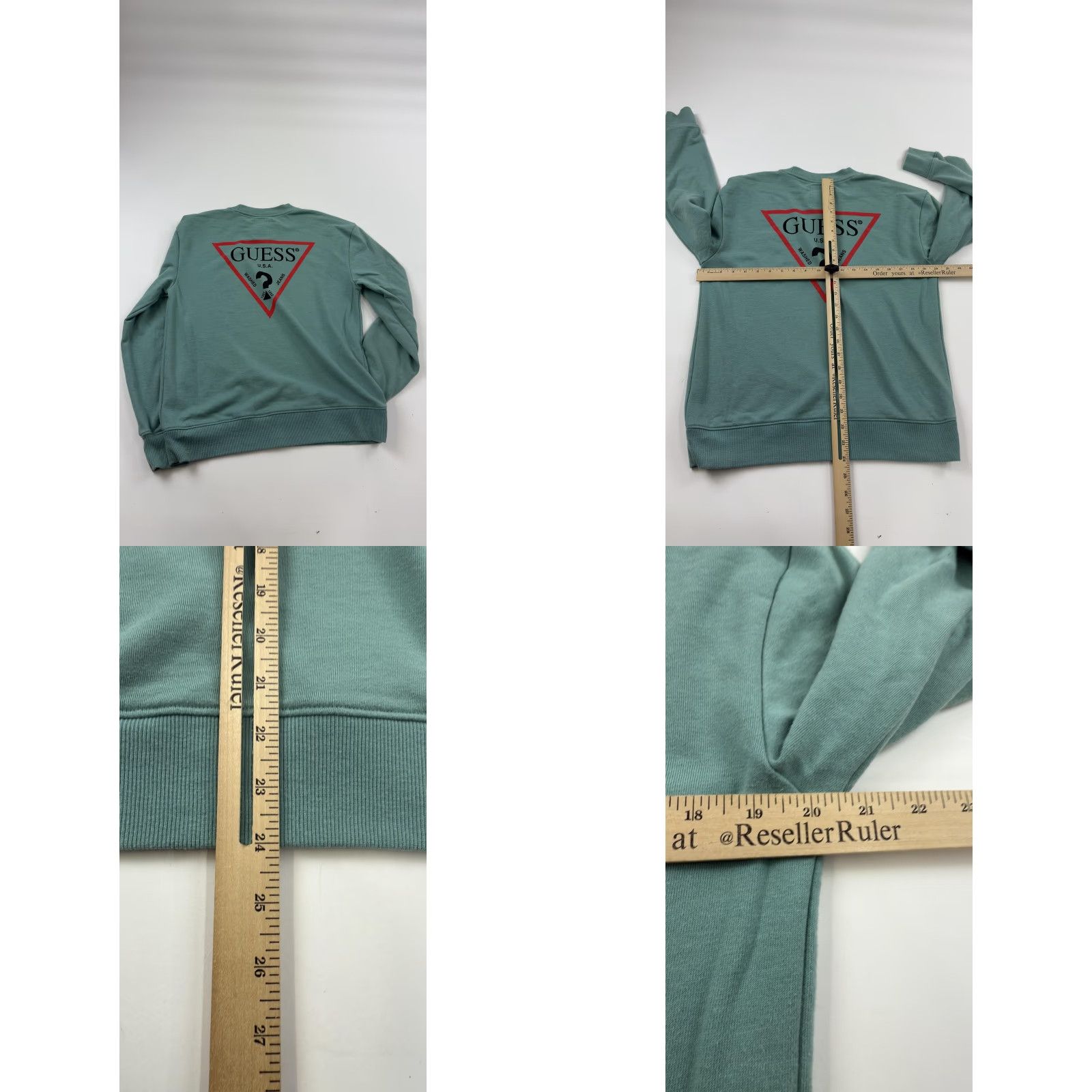 Guess Guess Sweatshirt Mens Small Green Crewneck Pullover Triangle Logo Casual Sweater Size US S / EU 44-46 / 1 - 8 Thumbnail