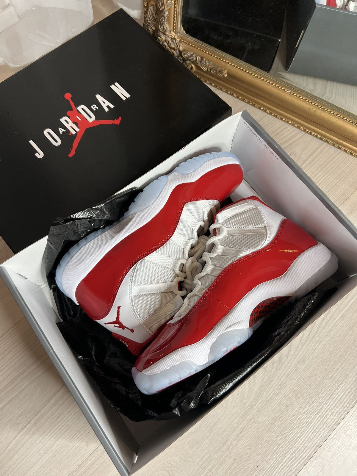 image of Nike Air Jordan 11 Retro Cherry Ct8011 116 Shoes in Red, Men's (Size 10)