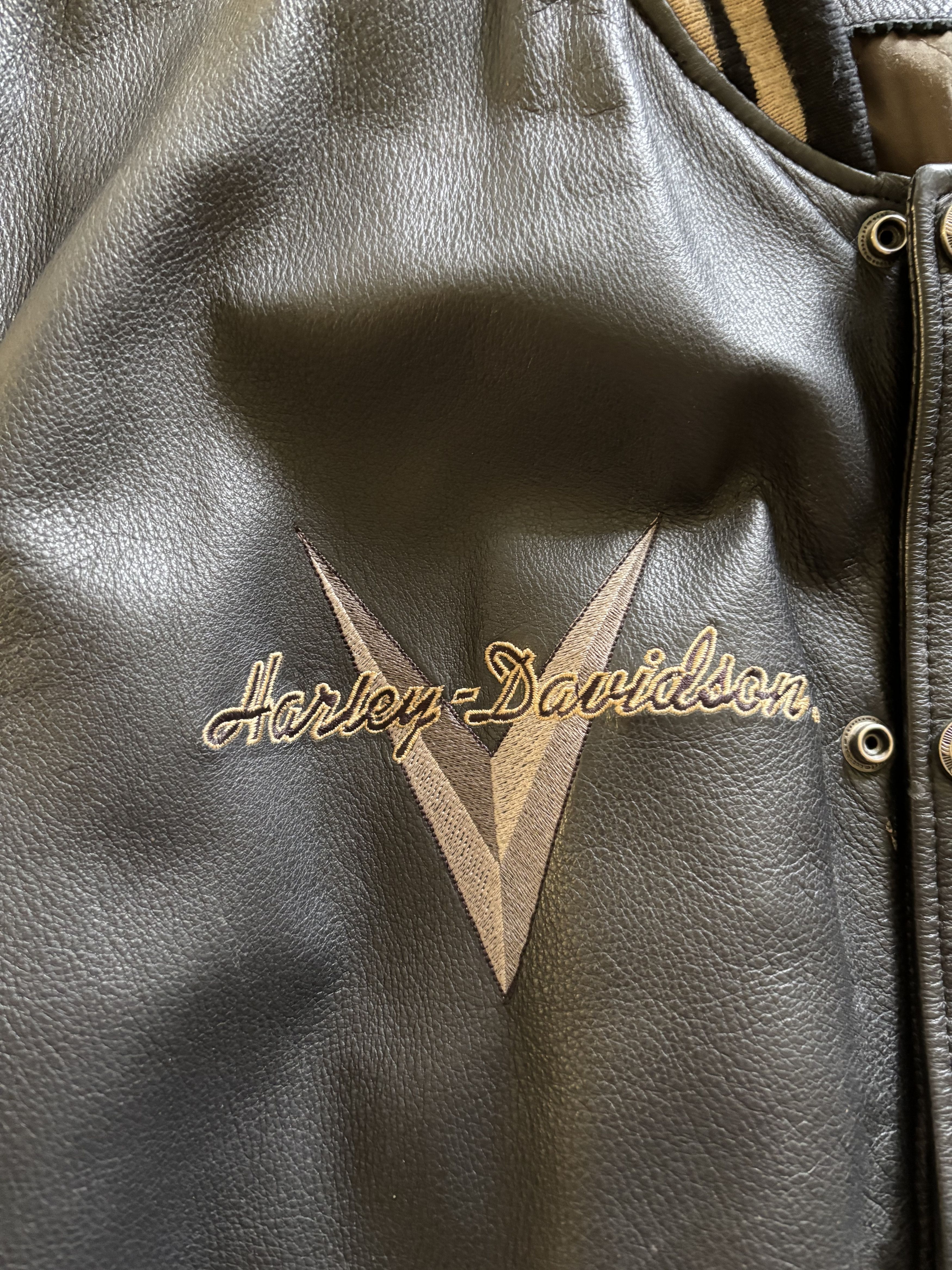 Harley Davidson Harley-Davidson Leather Varsity Jacket Size US L / EU 52-54 / 3 - 5 Thumbnail