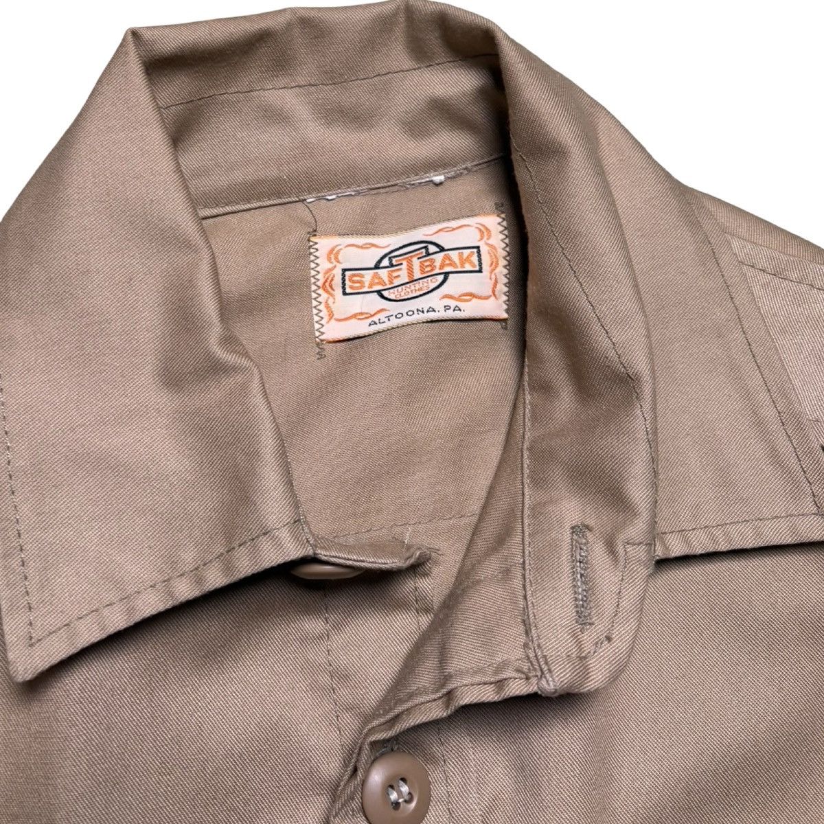 SafTbak Vintage 1970s SAFTBAK Khaki Safari Jacket With Belt EUC L Size US L / EU 52-54 / 3 - 4 Thumbnail